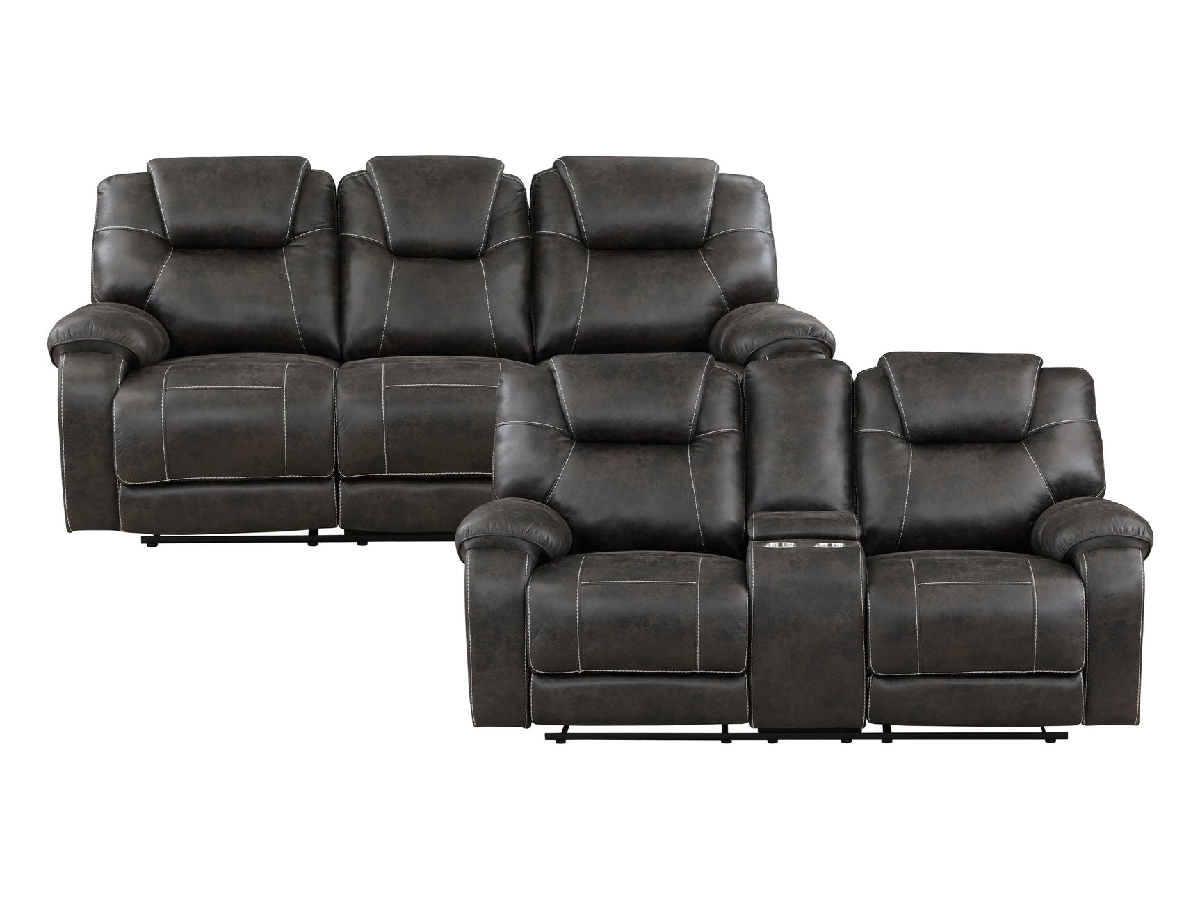 Gainesville Chocolate Sofa & Loveseat - Ornate Home