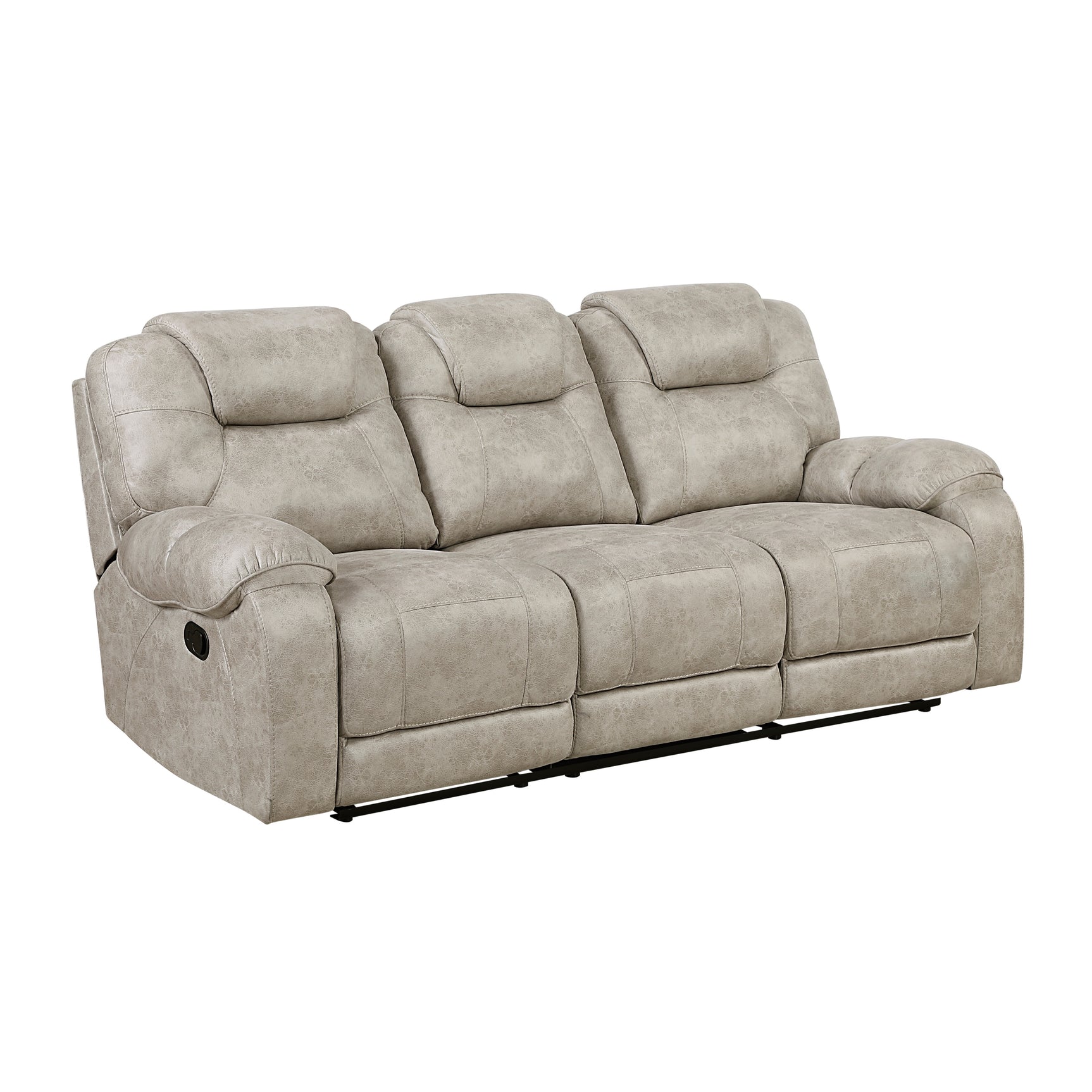 Gainesville Pewter Double Reclining Sofa - Ornate Home