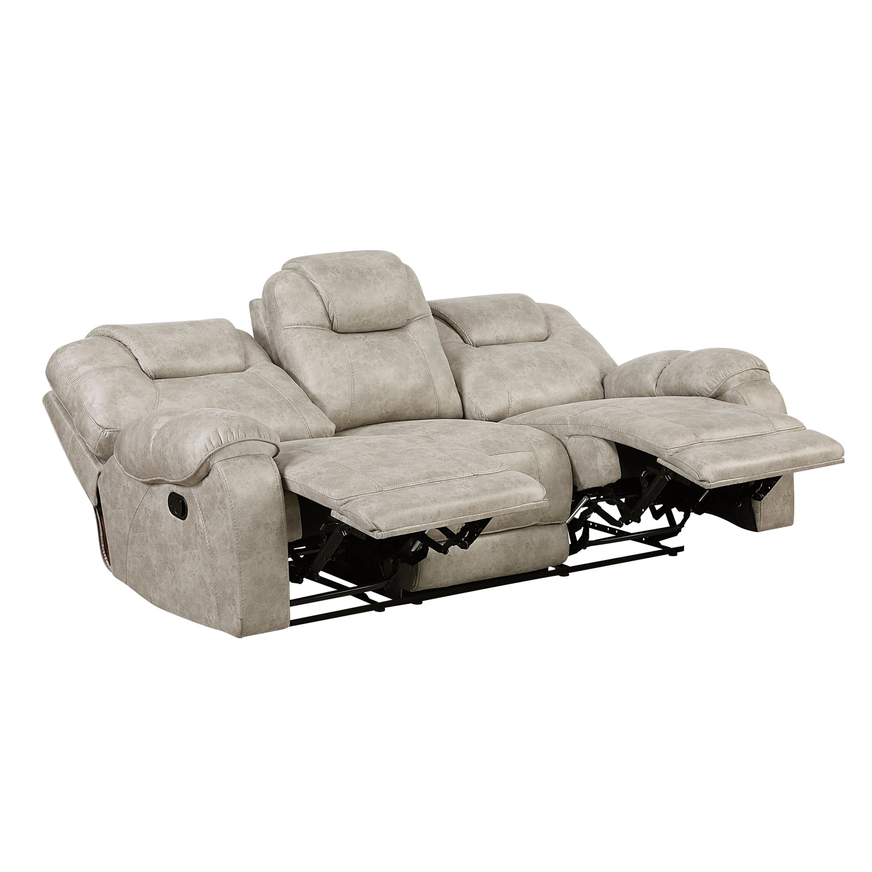 Gainesville Pewter Double Reclining Sofa - Ornate Home