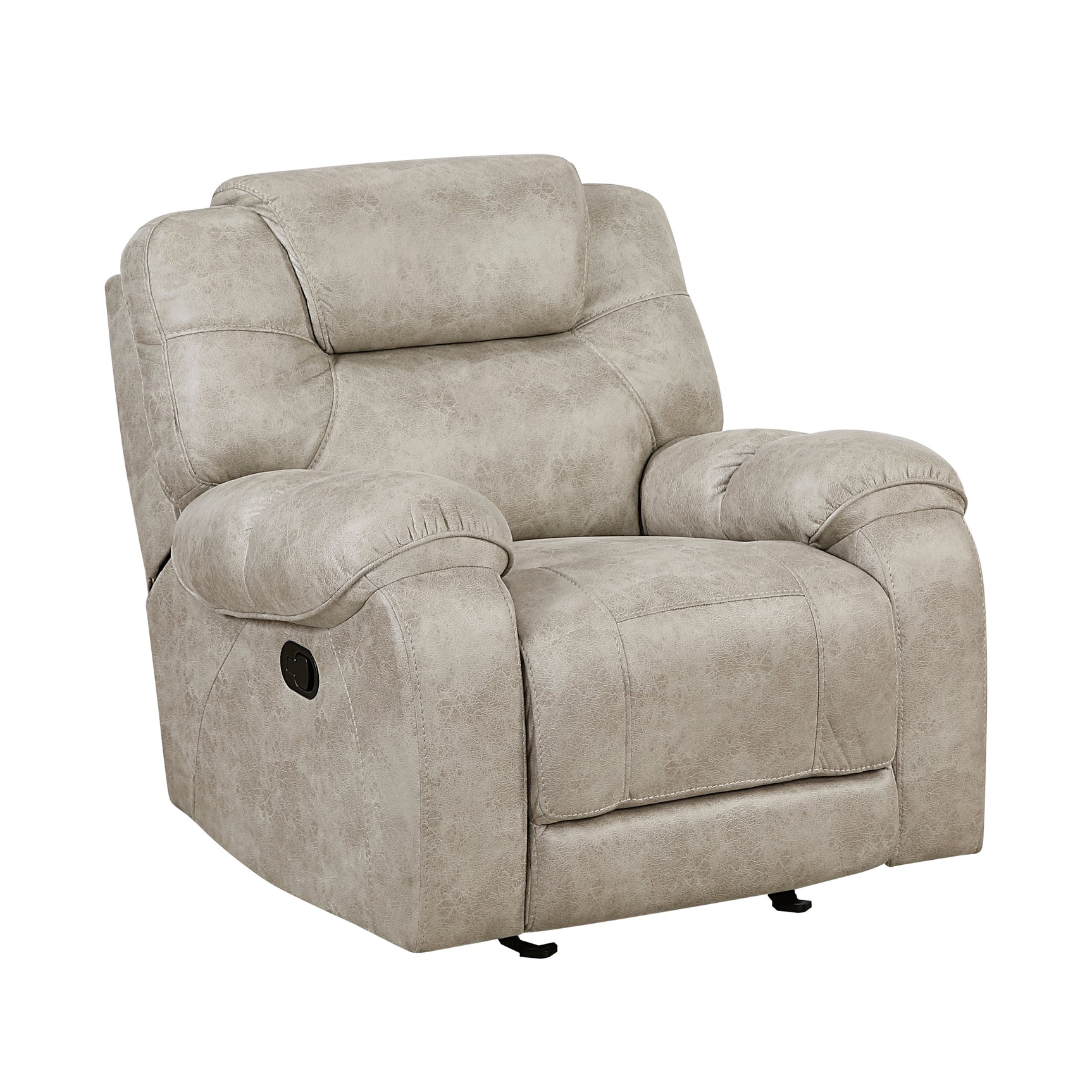 Gainesville Pewter Glider Reclining Chair - Ornate Home
