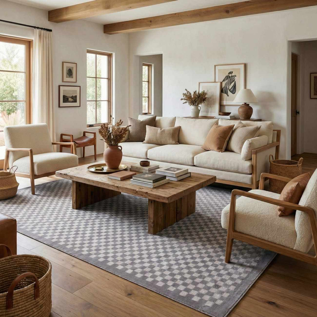 Gaiwan Cream Gray Washable Area Rug - Ornate Home