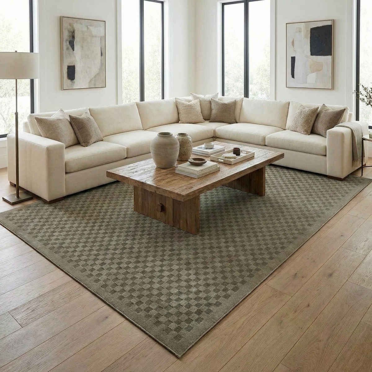 Gaiwan Olive Green Washable Area Rug - Ornate Home
