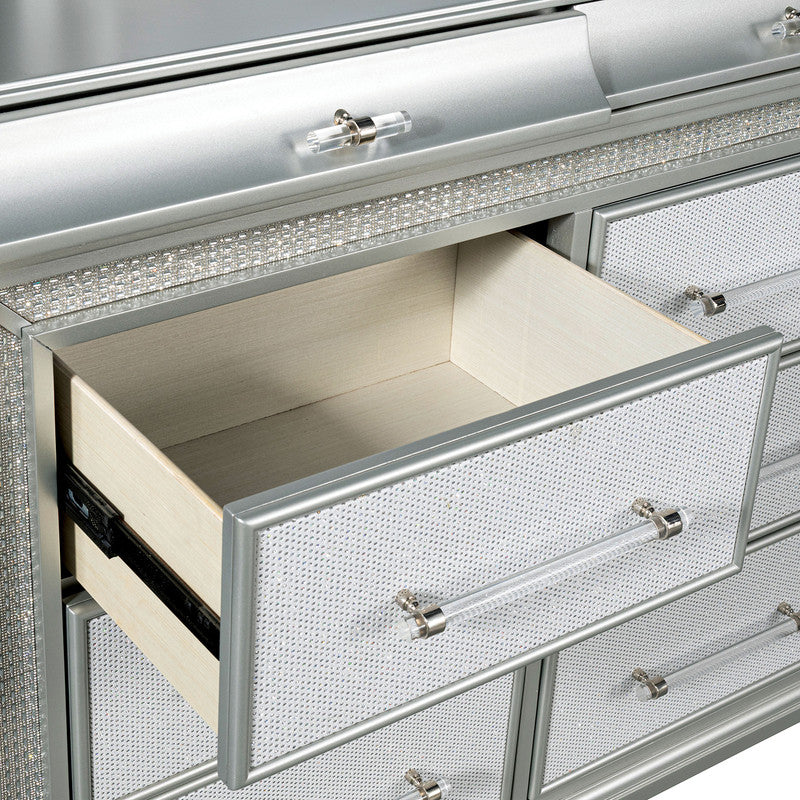 Galea Gray Dresser w/ LED - Ornate Home