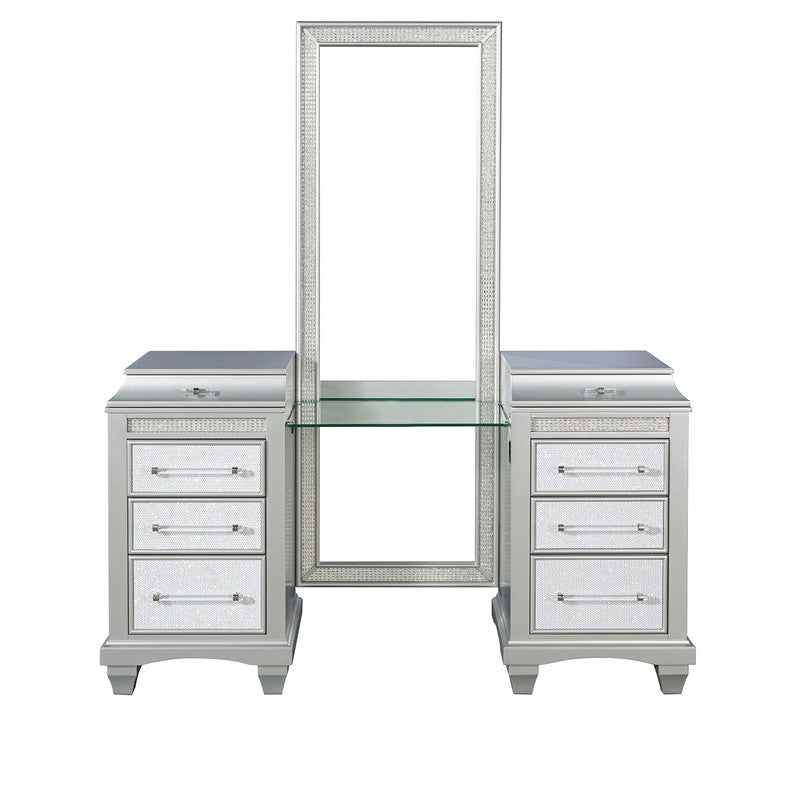 Galea Gray Vanity w/ Stool - Ornate Home