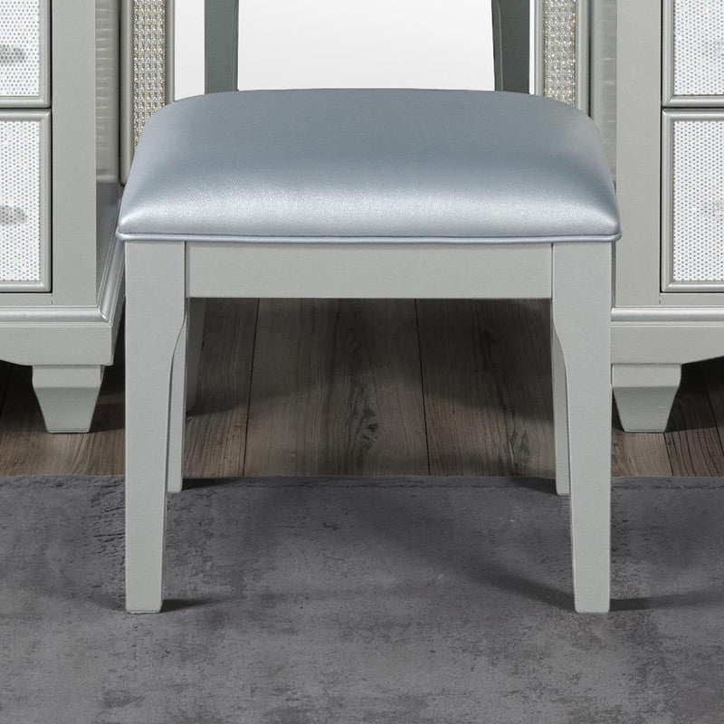 Galea Gray Vanity w/ Stool - Ornate Home