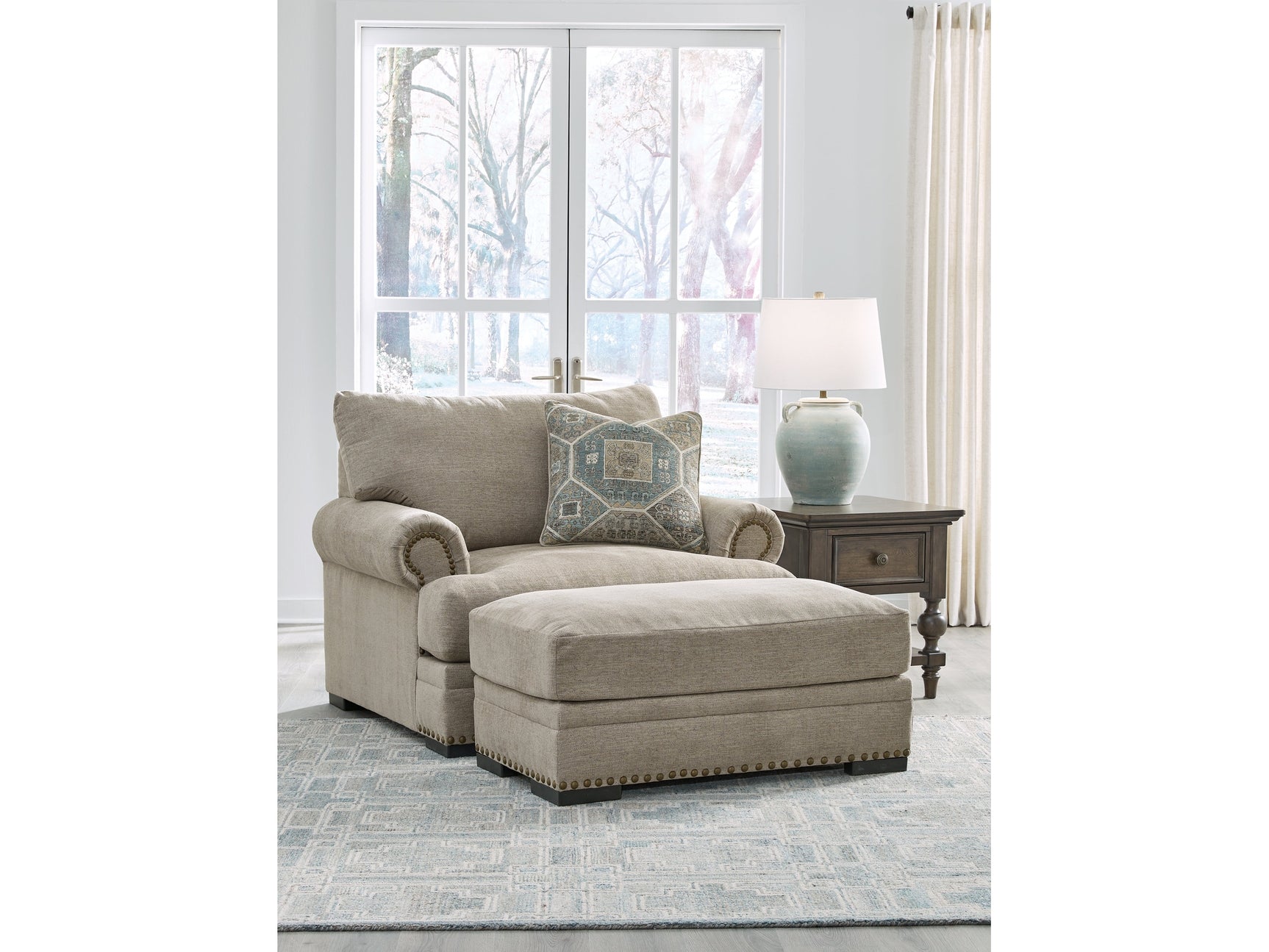 Galemore Oversized Chair and Ottoman (Online Special Price) - Ornate Home