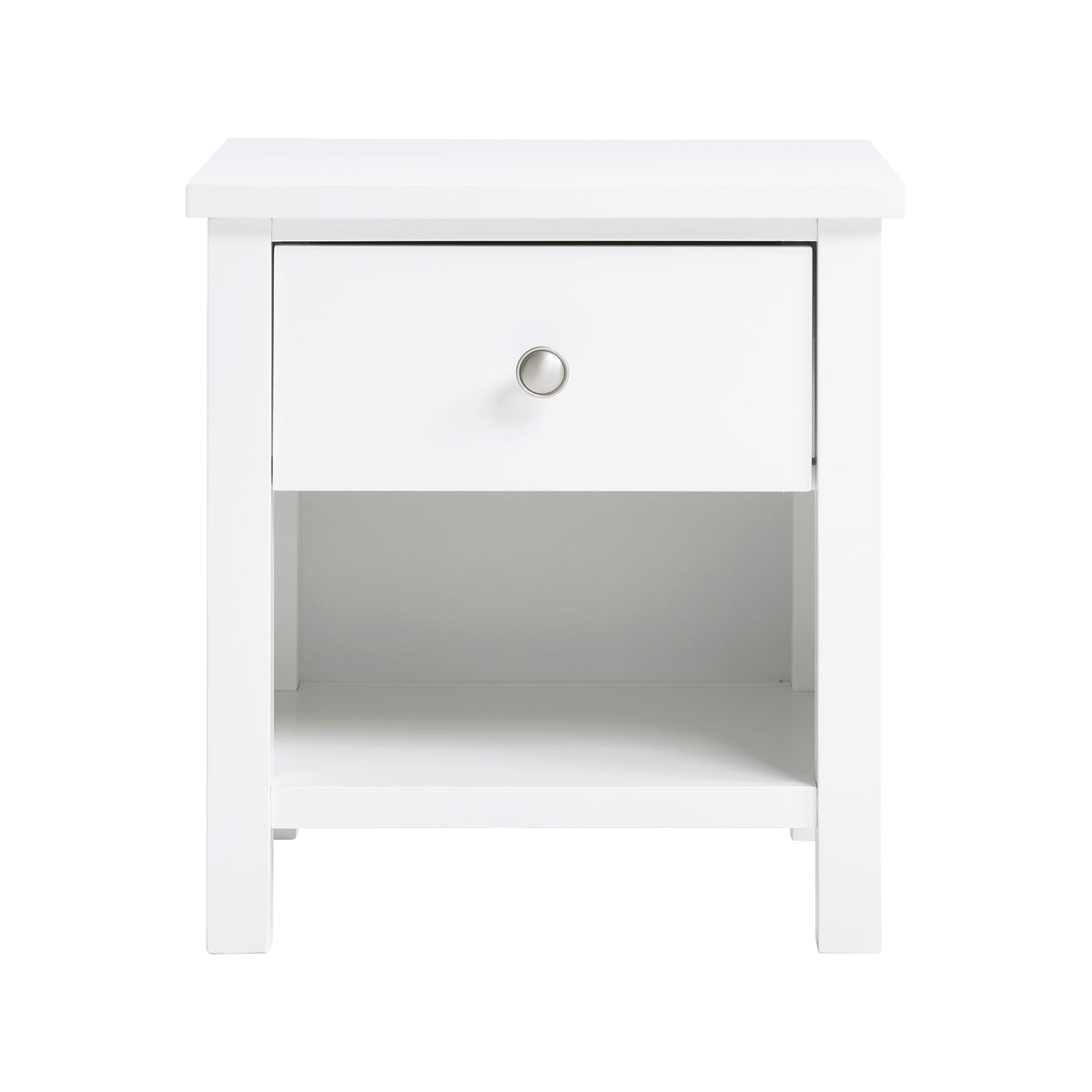Galen White 1-Drawer Nightstand - Ornate Home