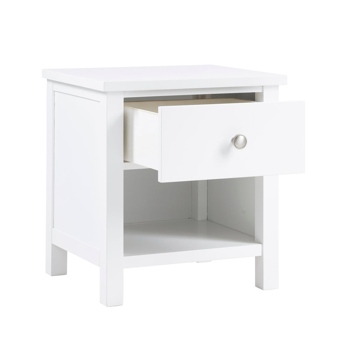 Galen White 1-Drawer Nightstand - Ornate Home