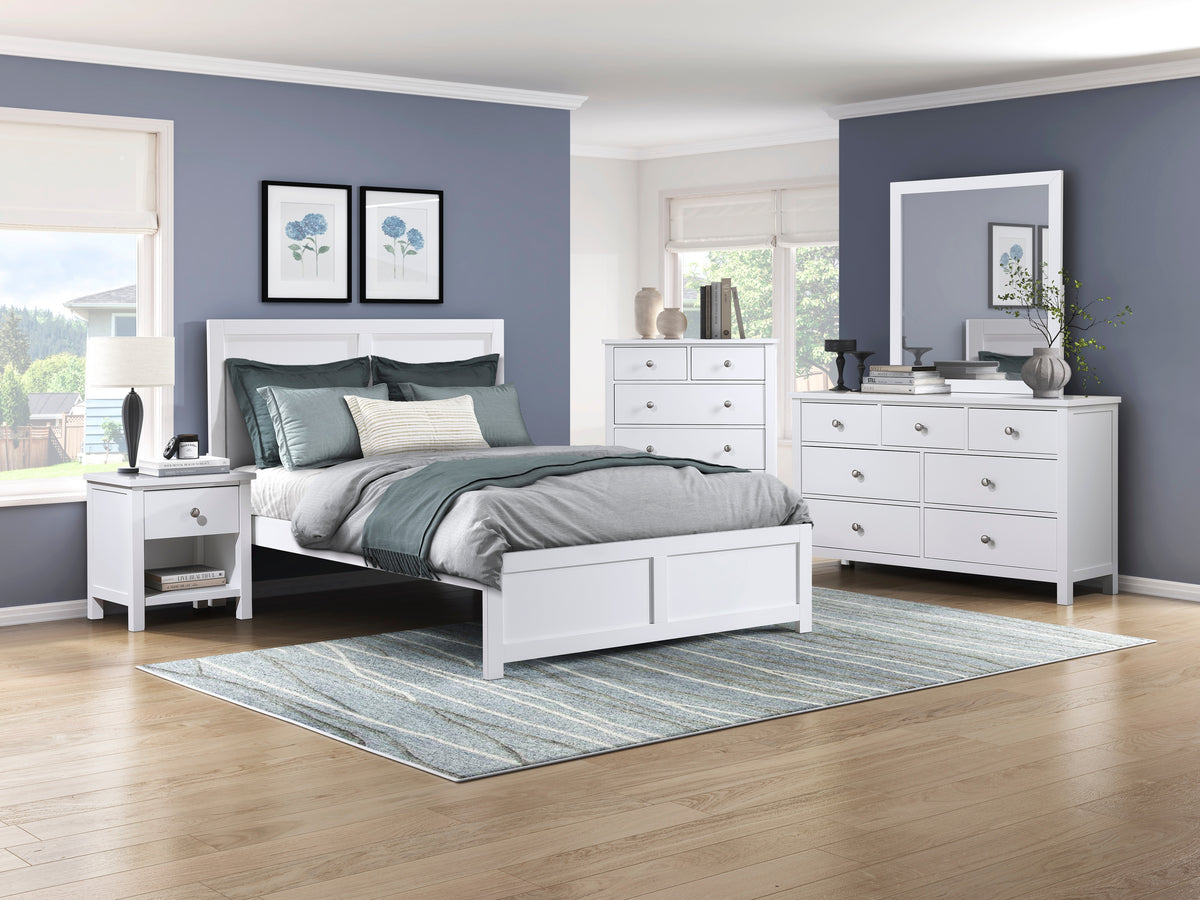 Galen White 1-Drawer Nightstand - Ornate Home