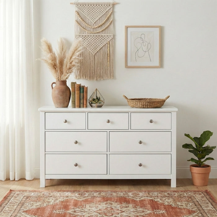Galen White 7-Drawer Dresser