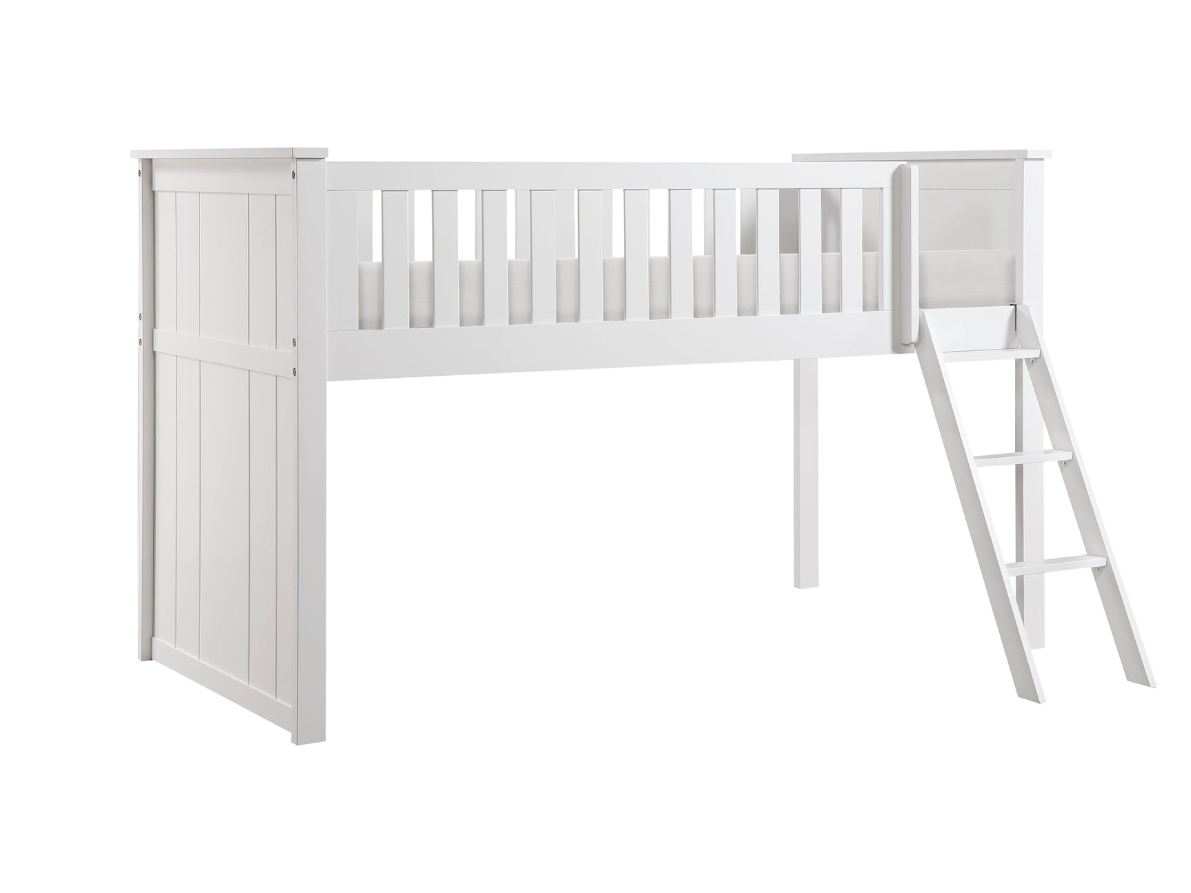 Galen White Low Loft Bunk - Ornate Home