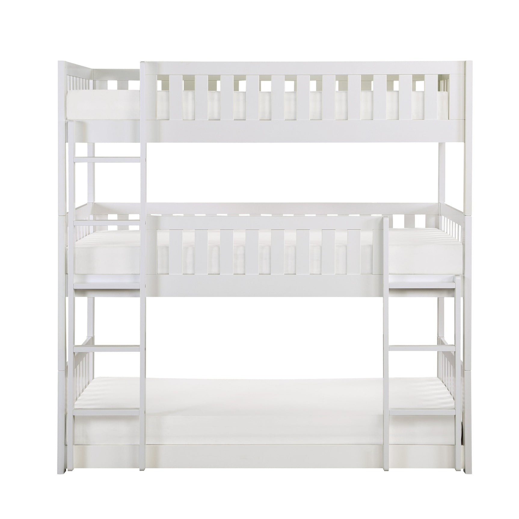 Galen White Triple Bunk Bed - Ornate Home