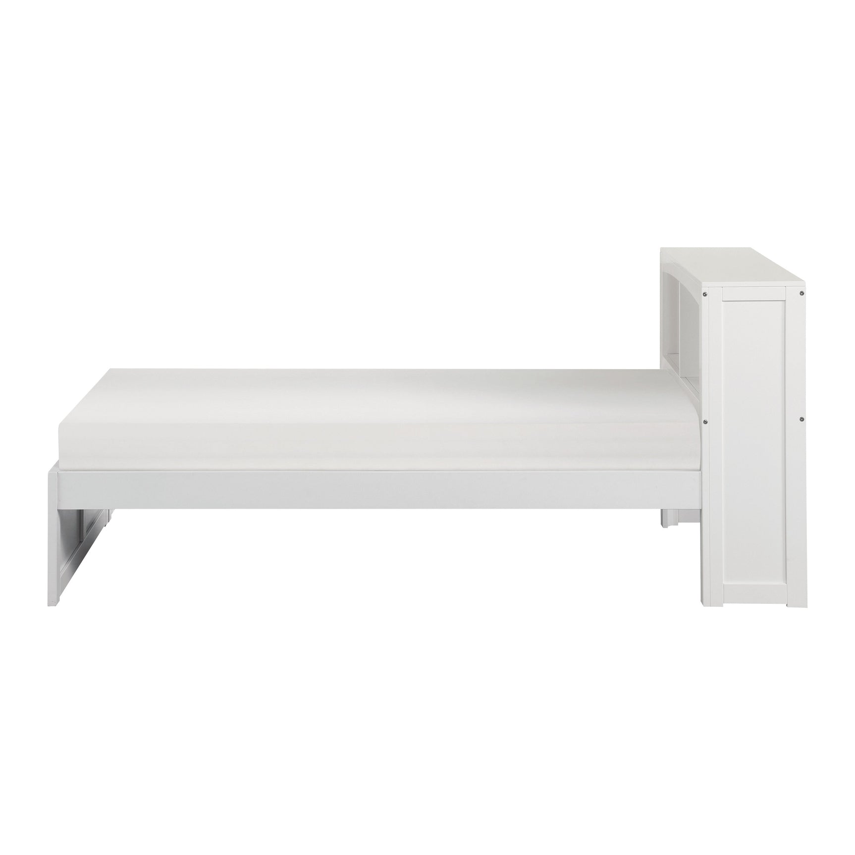 Galen White Twin Bookcase Bed - Ornate Home