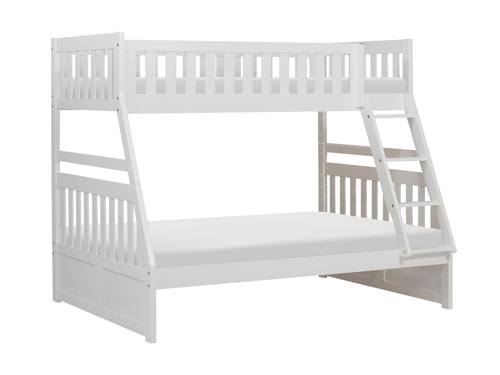 Galen White Twin/Full Bunk Bed - Ornate Home