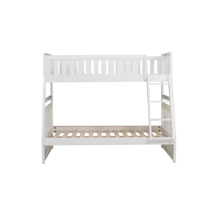 Galen White Twin/Full Bunk Bed - Ornate Home