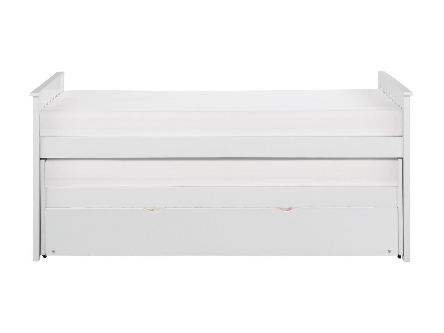 Galen White Twin/Twin Bed with Twin Trundle - Ornate Home