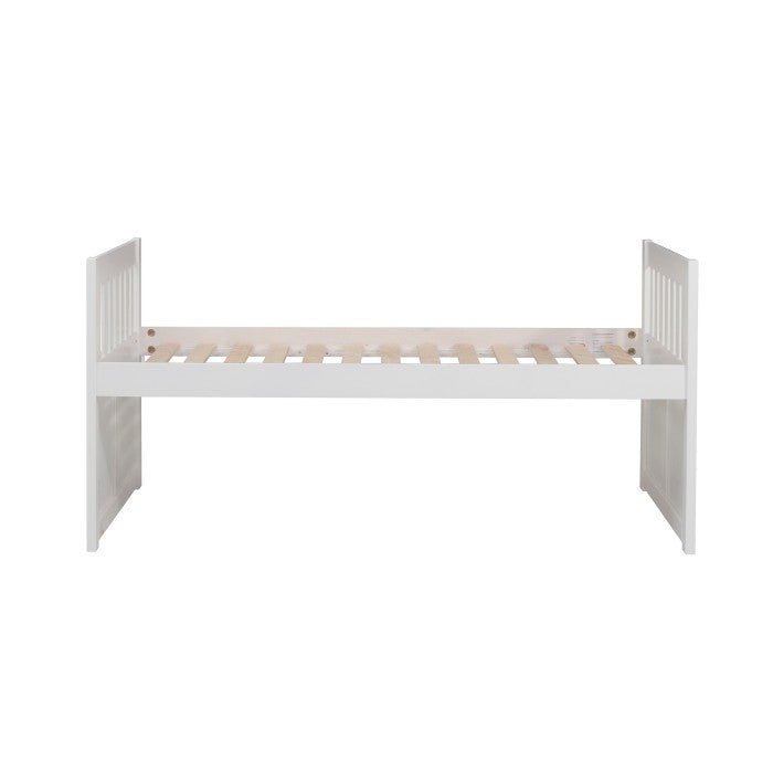 Galen White Twin/Twin Trundle Bed - Ornate Home