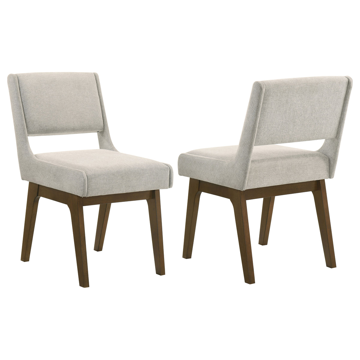 Galindo Light Grey Upholstered Dining Side Chair (Set Of 2) - Ornate Home