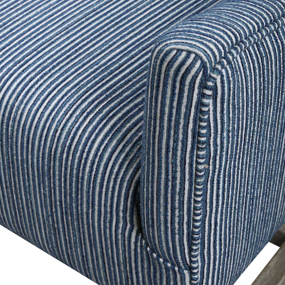 Galiot Blue/White Wingback Accent Chair - Ornate Home