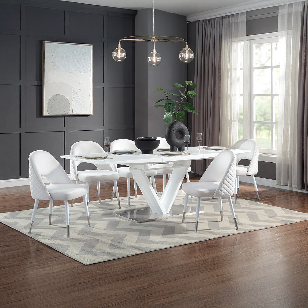 Gallegos White Dining Table - Ornate Home