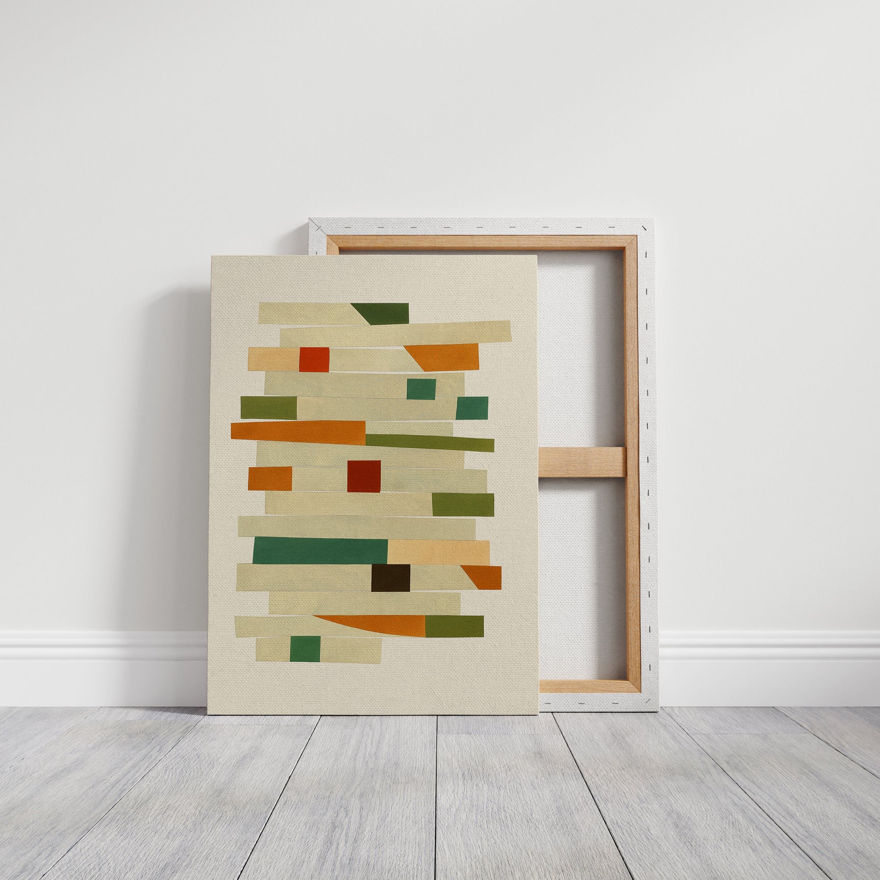 “Stacked Harmony” – Mid-Century Modern Geometric Art Print