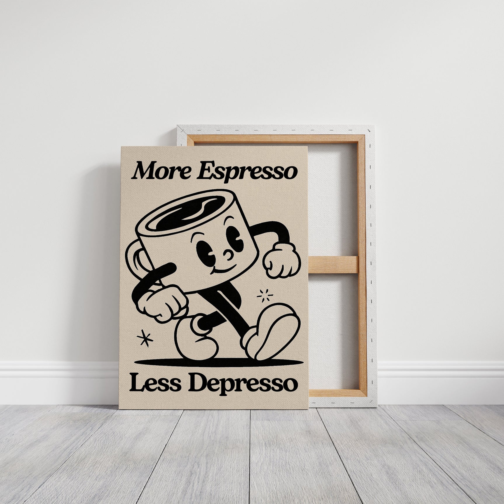 Caffeinated Cheer - Retro Coffee Art Print
