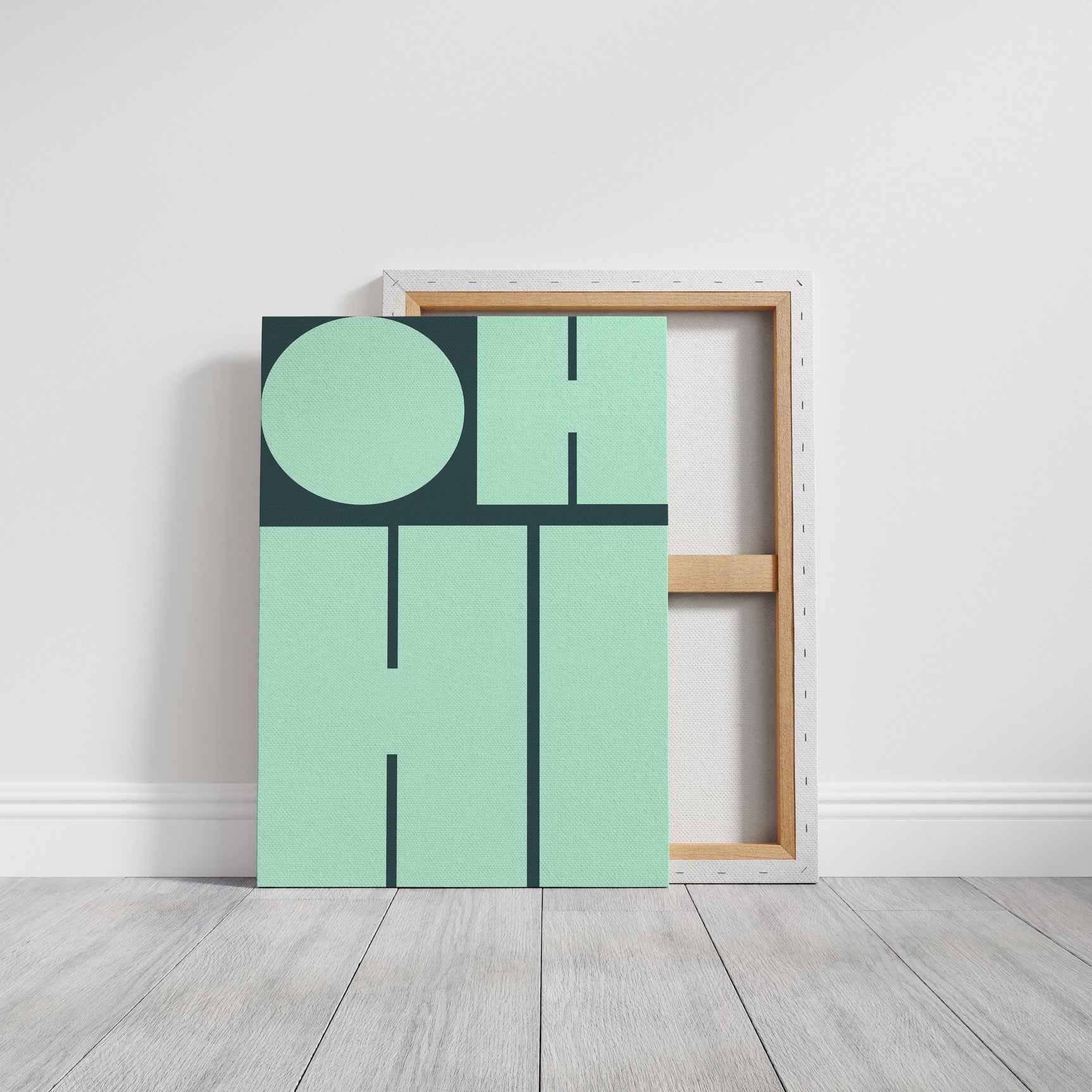 Mint Harmony - Modern Geometric Wall Art
