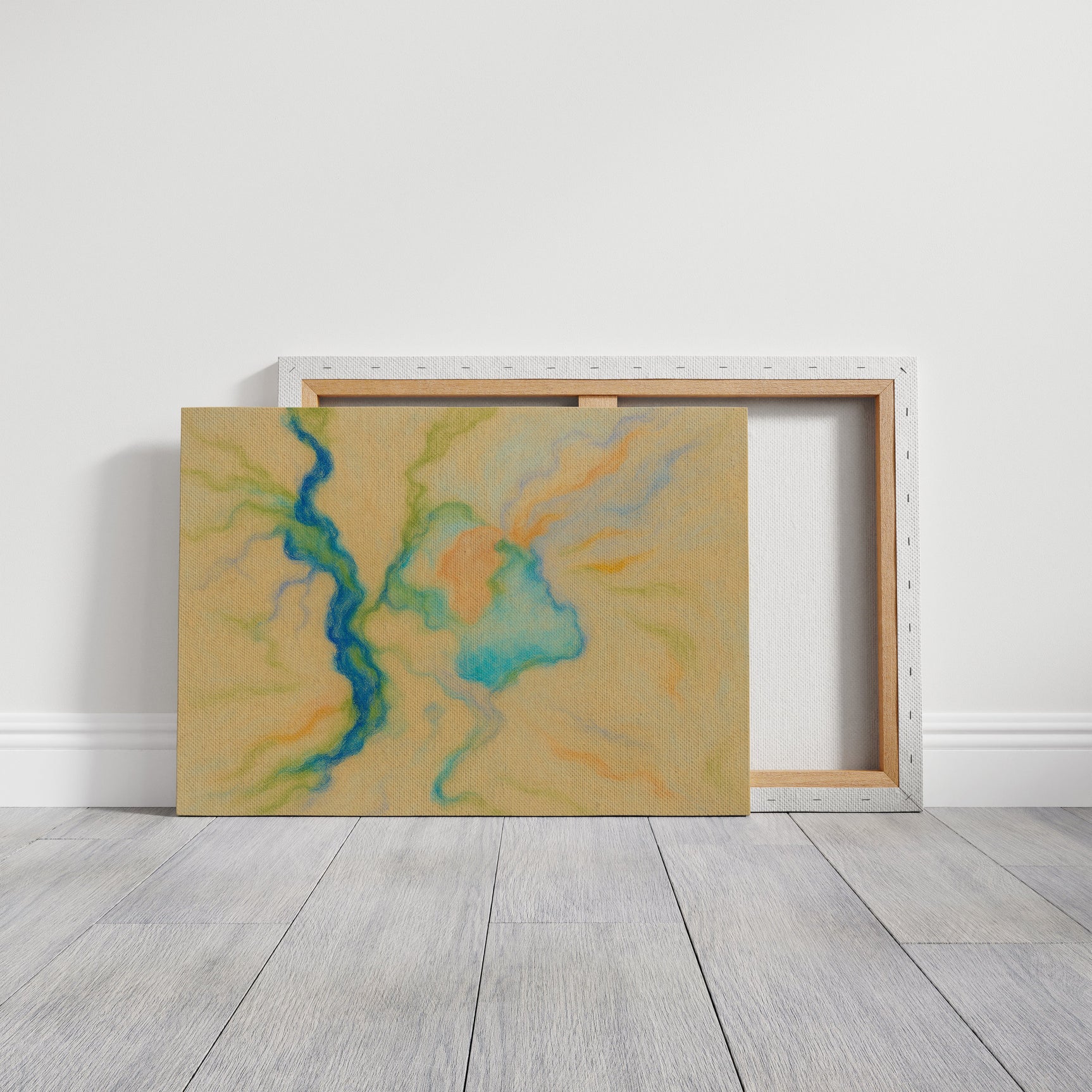Vibrant Abstract Pastel River Art Print