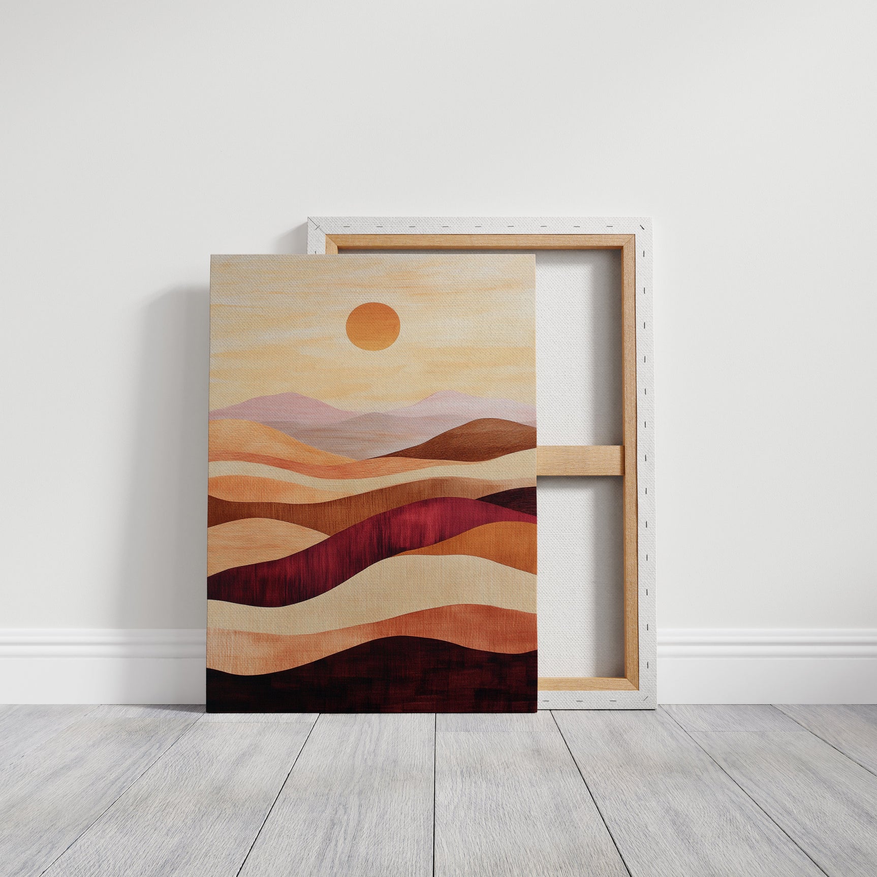 Sunset Dunes - Abstract Landscape Canvas Art