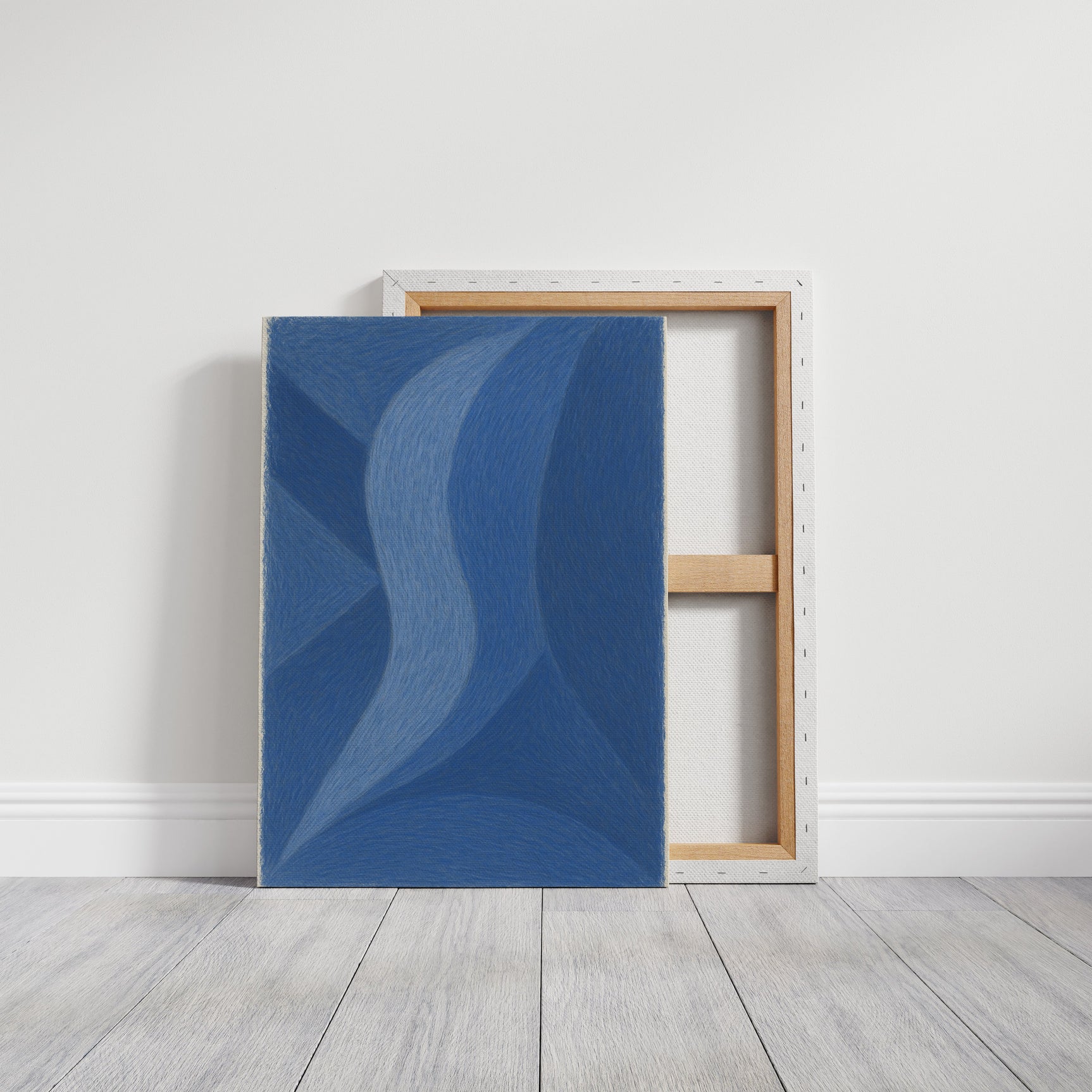 Serene Blue Abstract Art Print
