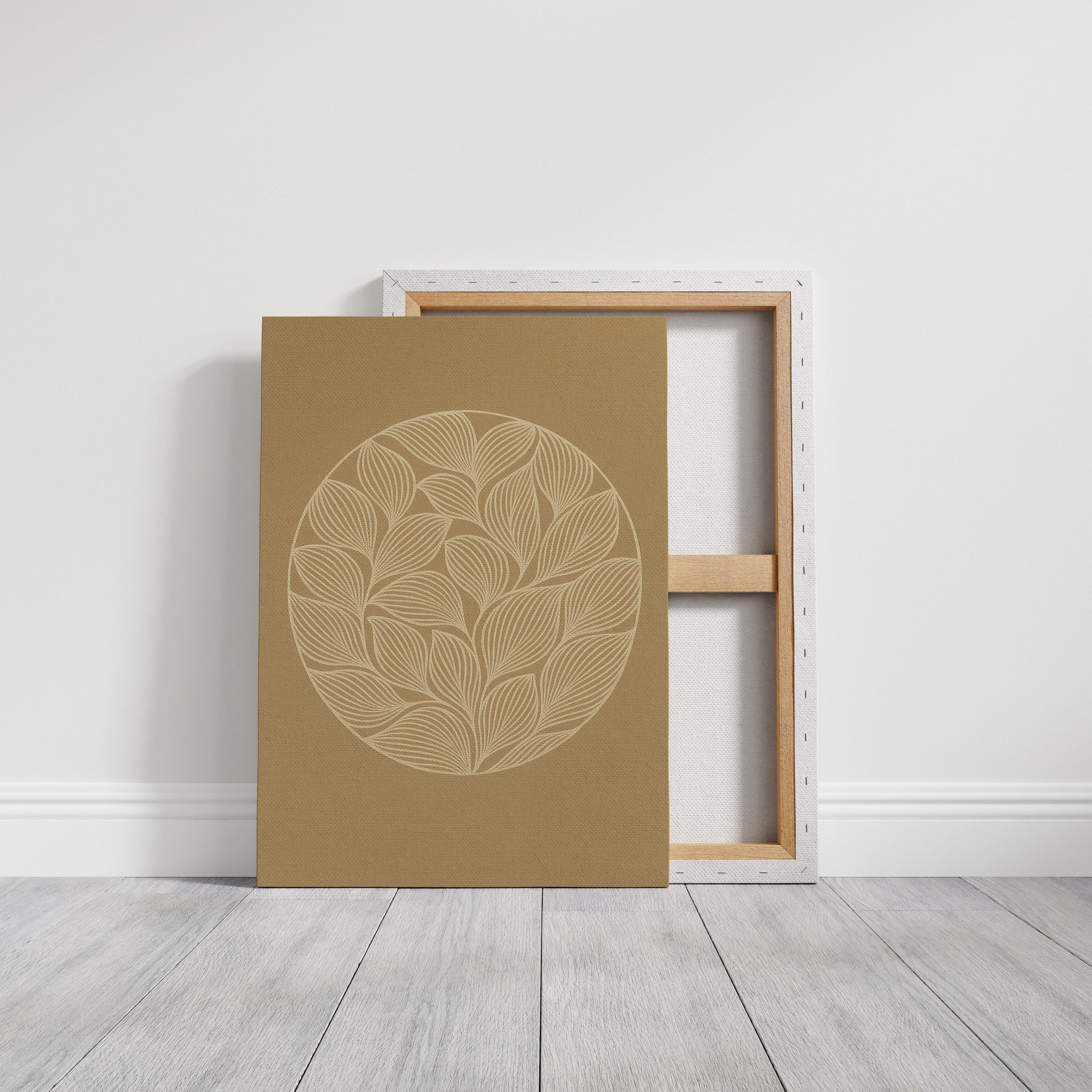 Elegant Leaf Mandala Art Print