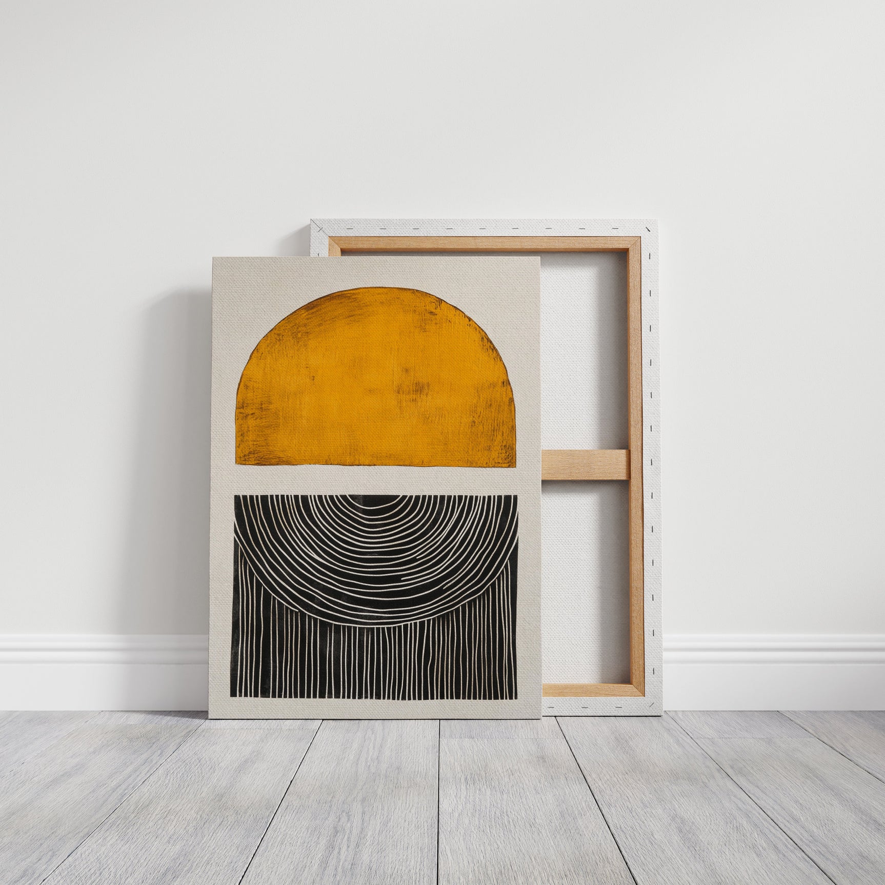 Sunset Log - Minimalist Geometric Art