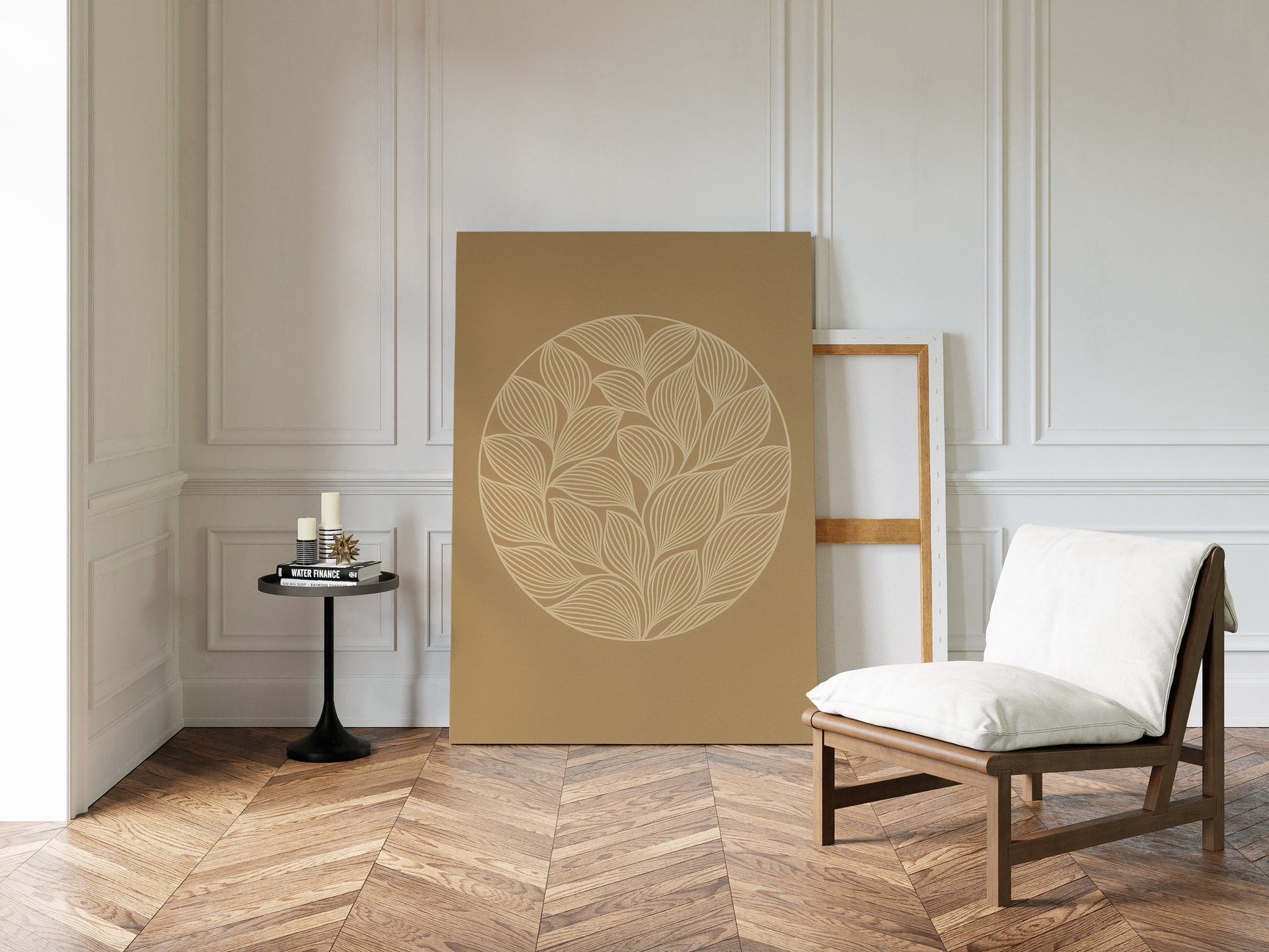 Elegant Leaf Mandala Art Print