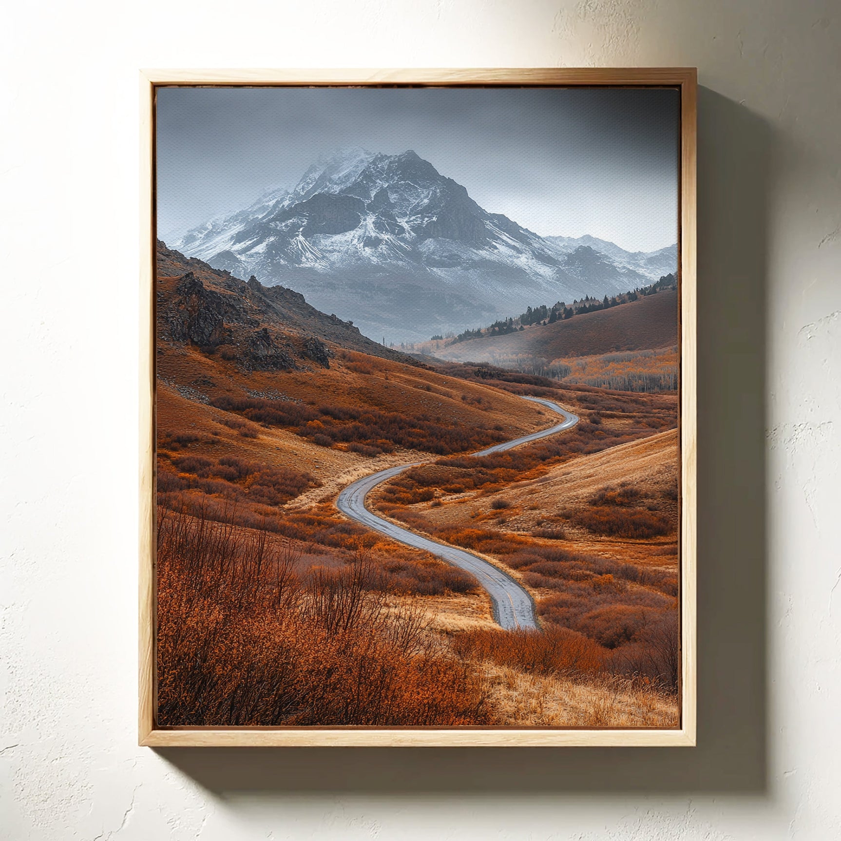 Majestic Mountain Autumn Road