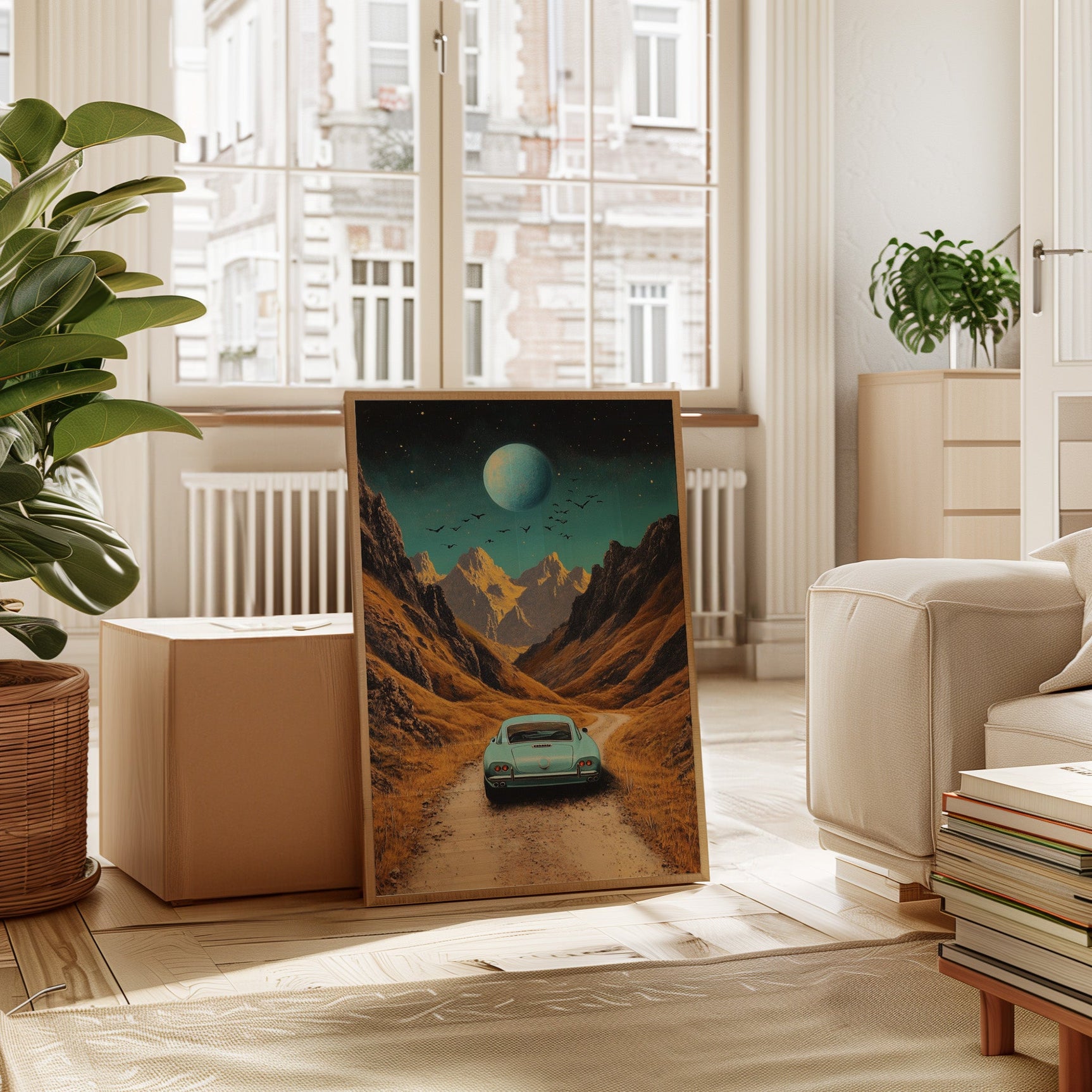 Celestial Journey - Vintage Roadscape Art
