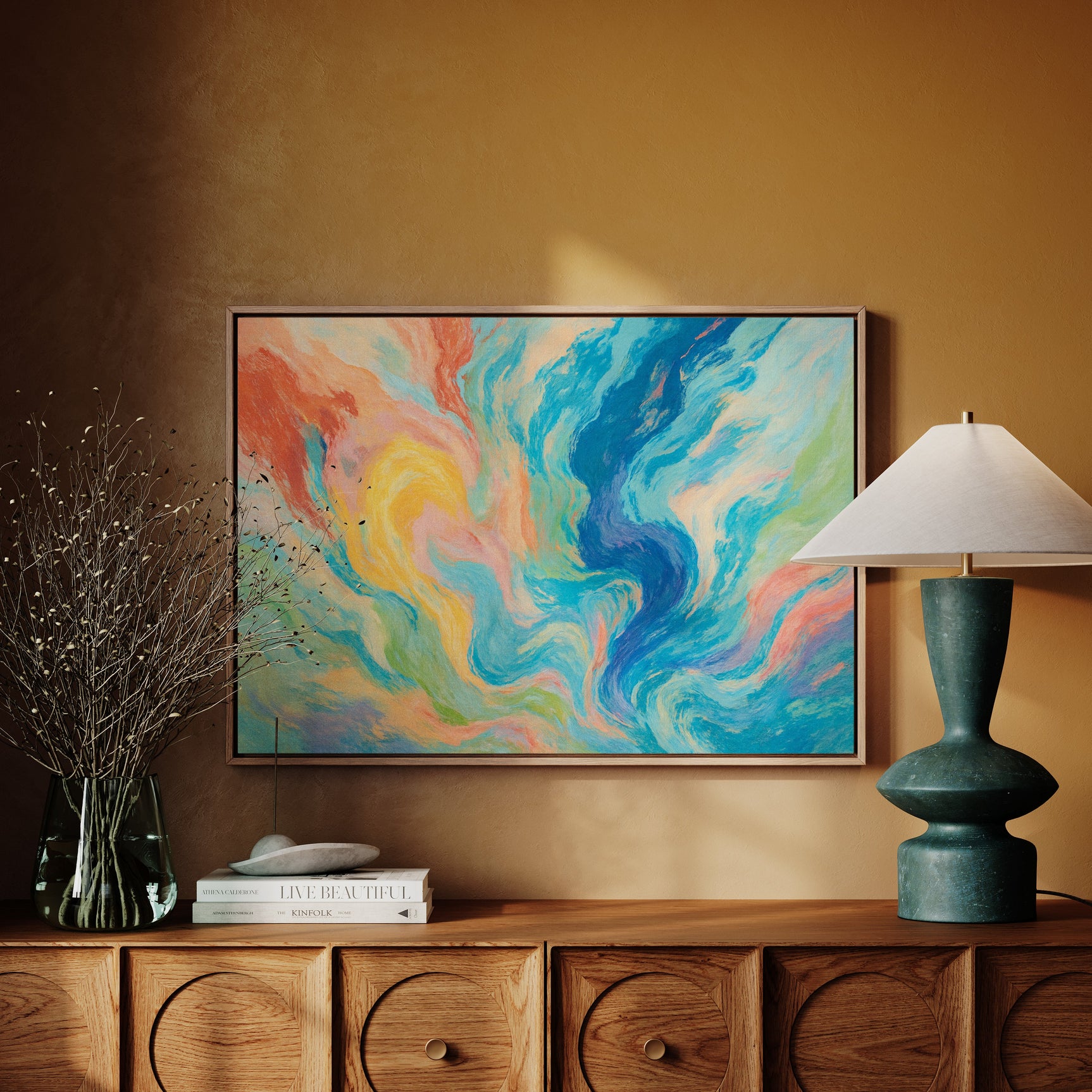 “Color Currents” – Abstract Swirl Painting