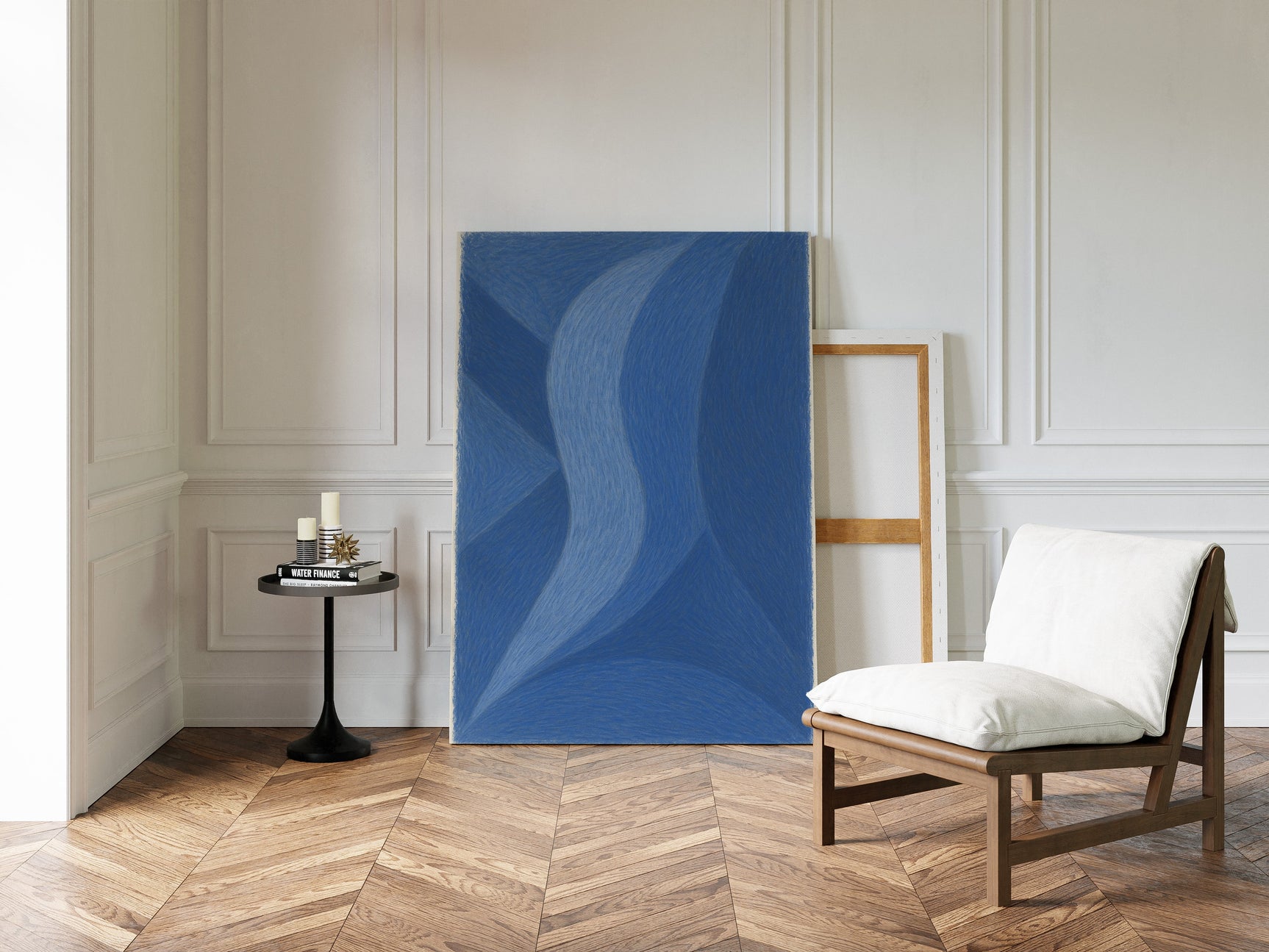 Serene Blue Abstract Art Print