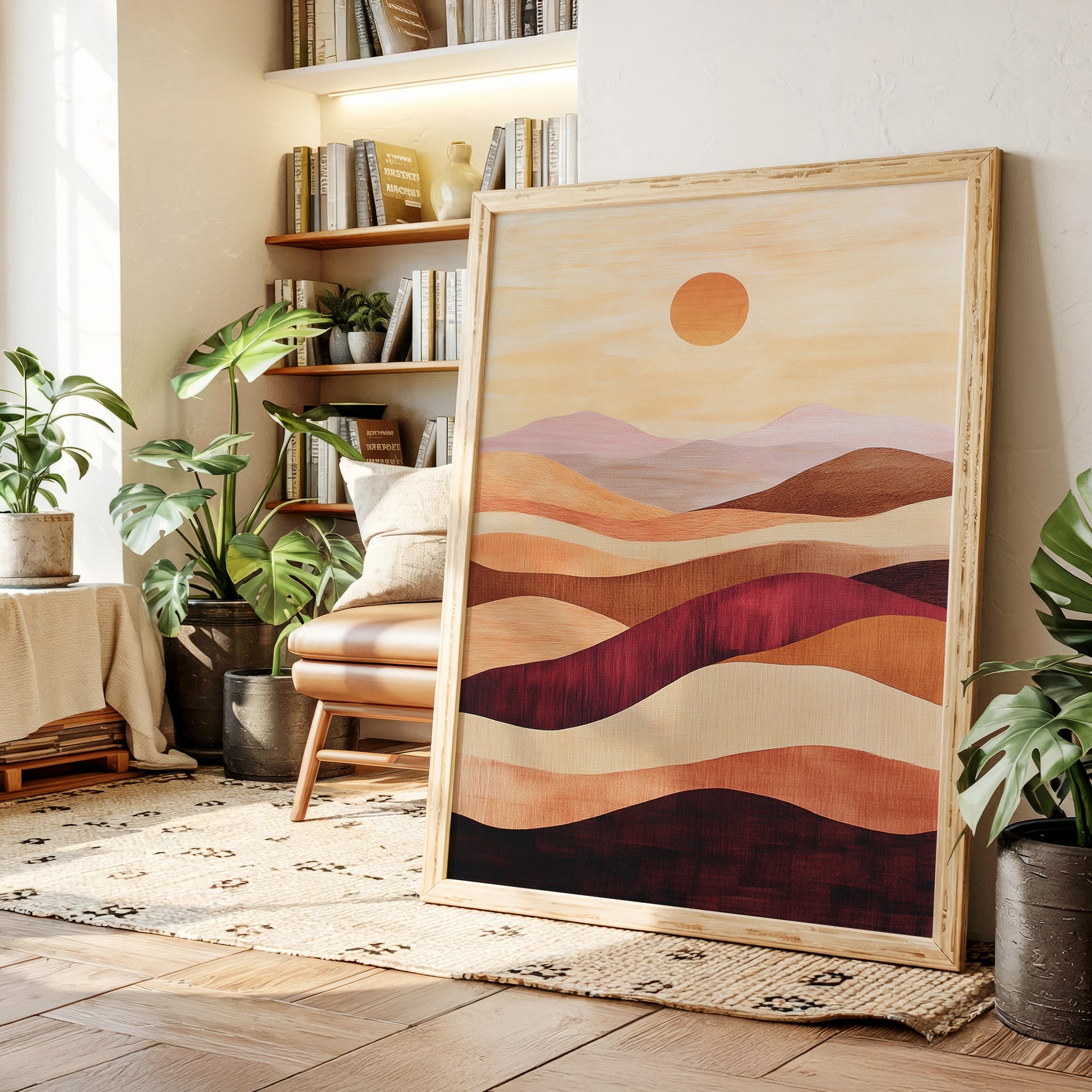 Sunset Dunes - Abstract Landscape Canvas Art