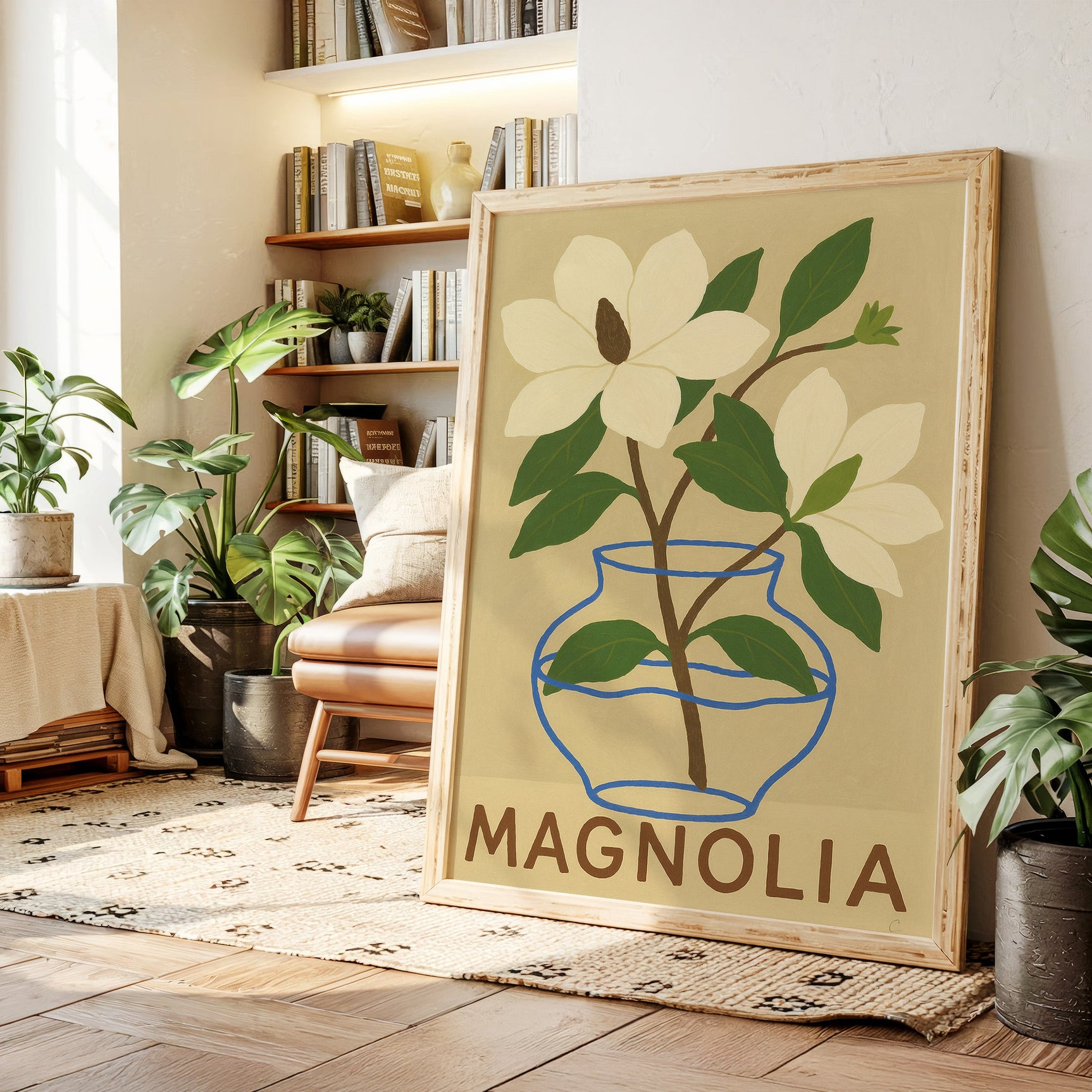 Elegant Magnolia Art Print for Home Decor