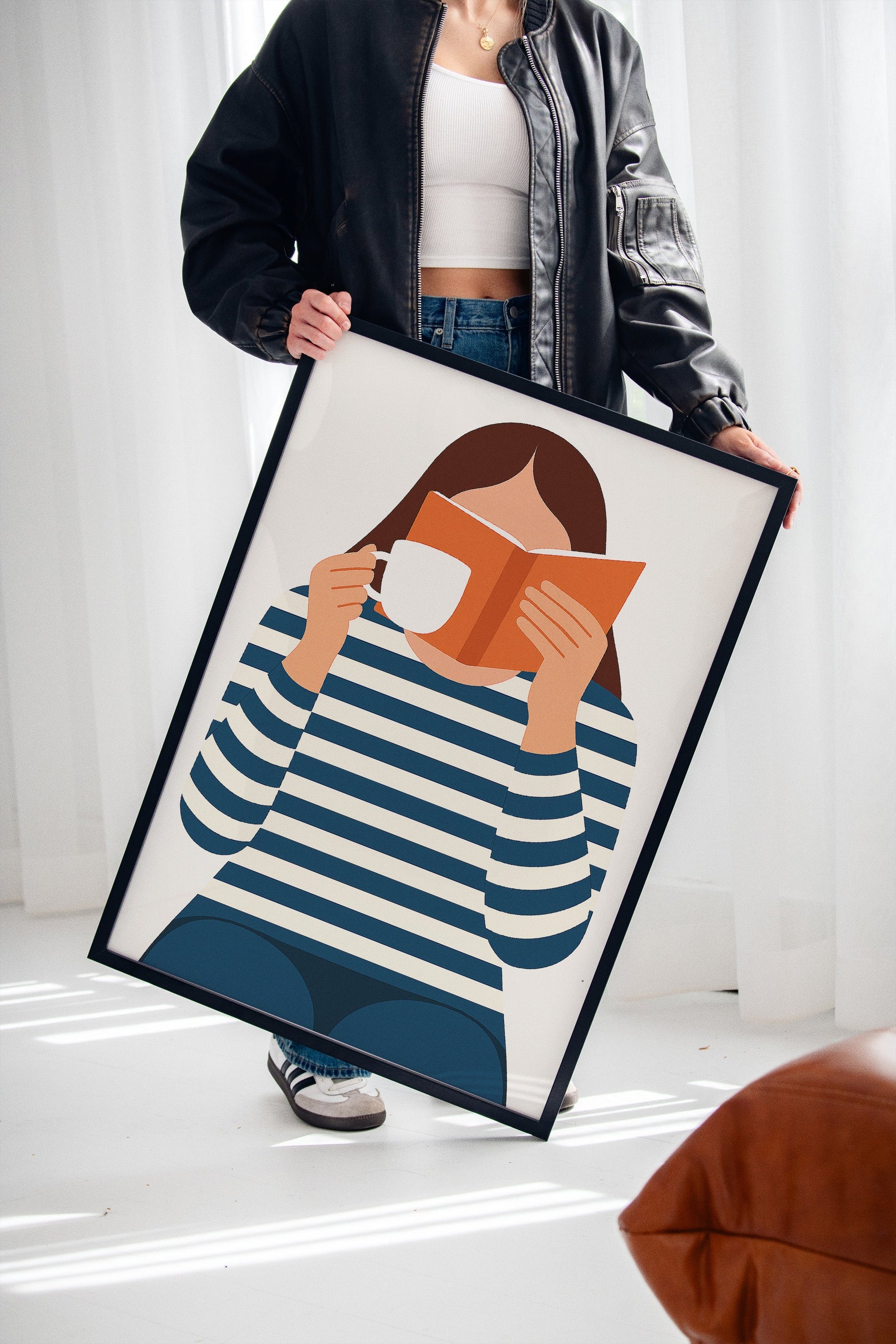 Cozy Moments - Minimalist Reading Artwork