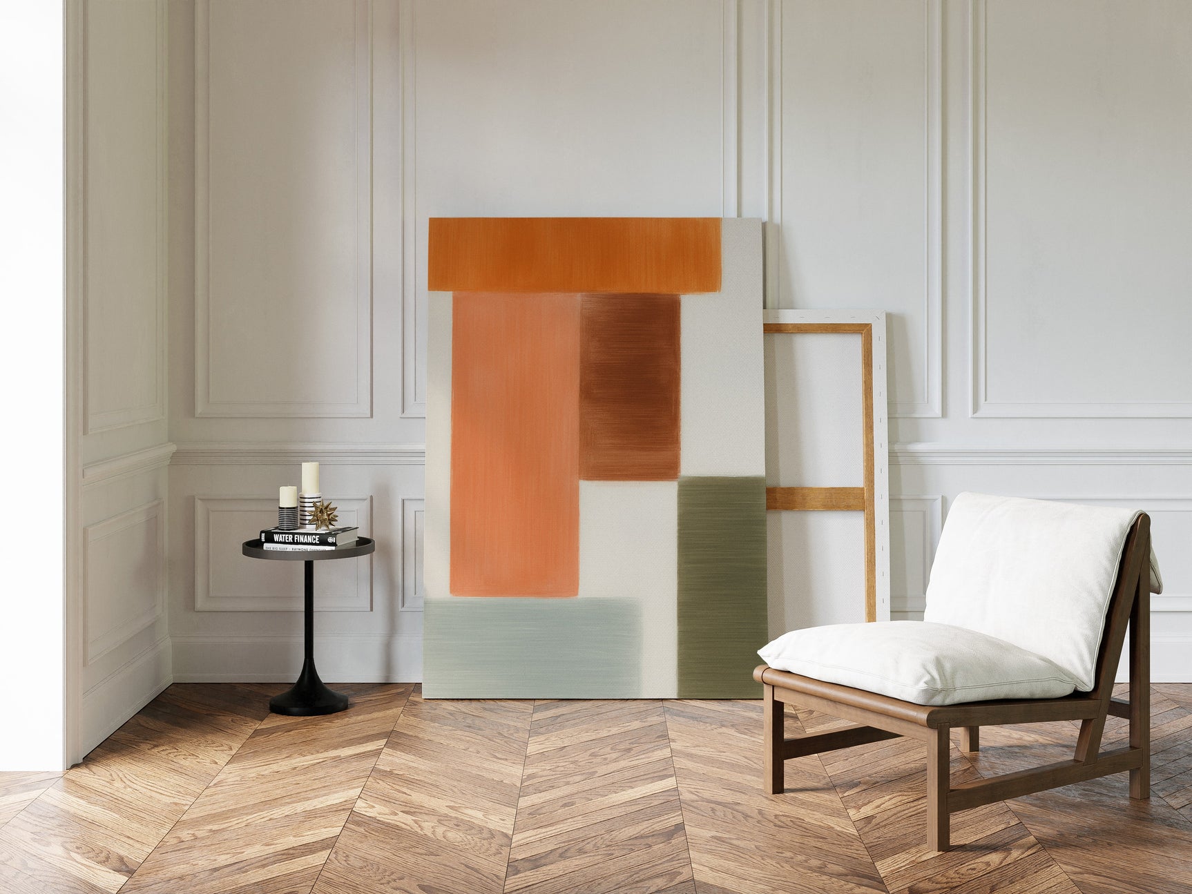 Earthy Harmony - Abstract Geometric Canvas Art