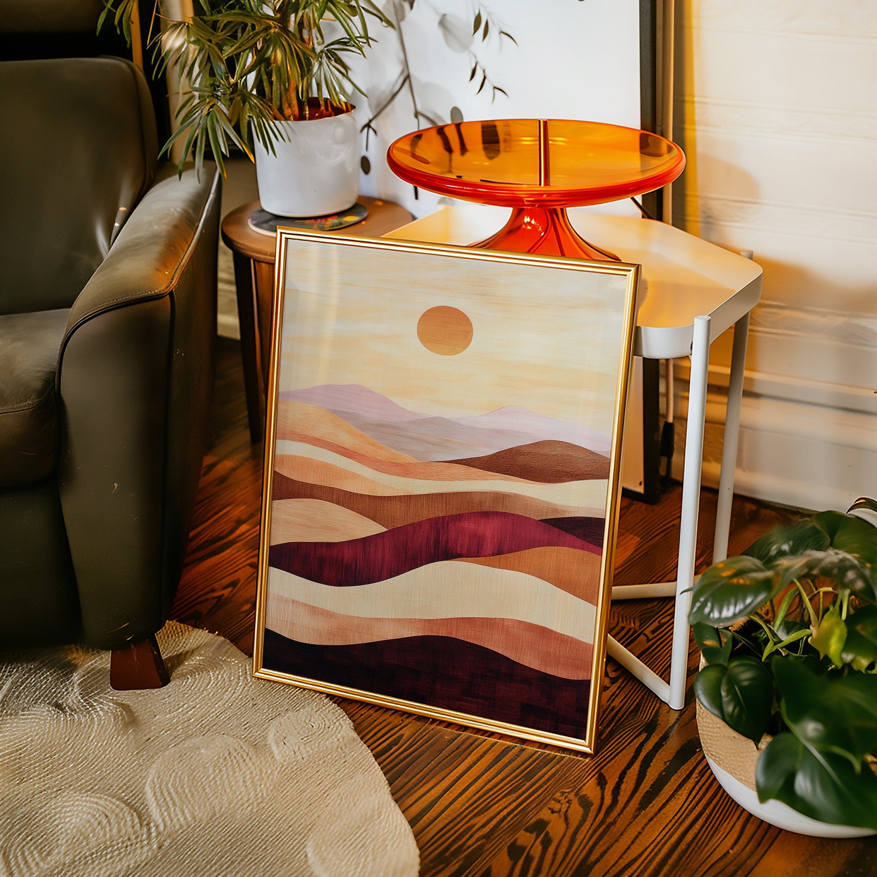 Sunset Dunes - Abstract Landscape Canvas Art