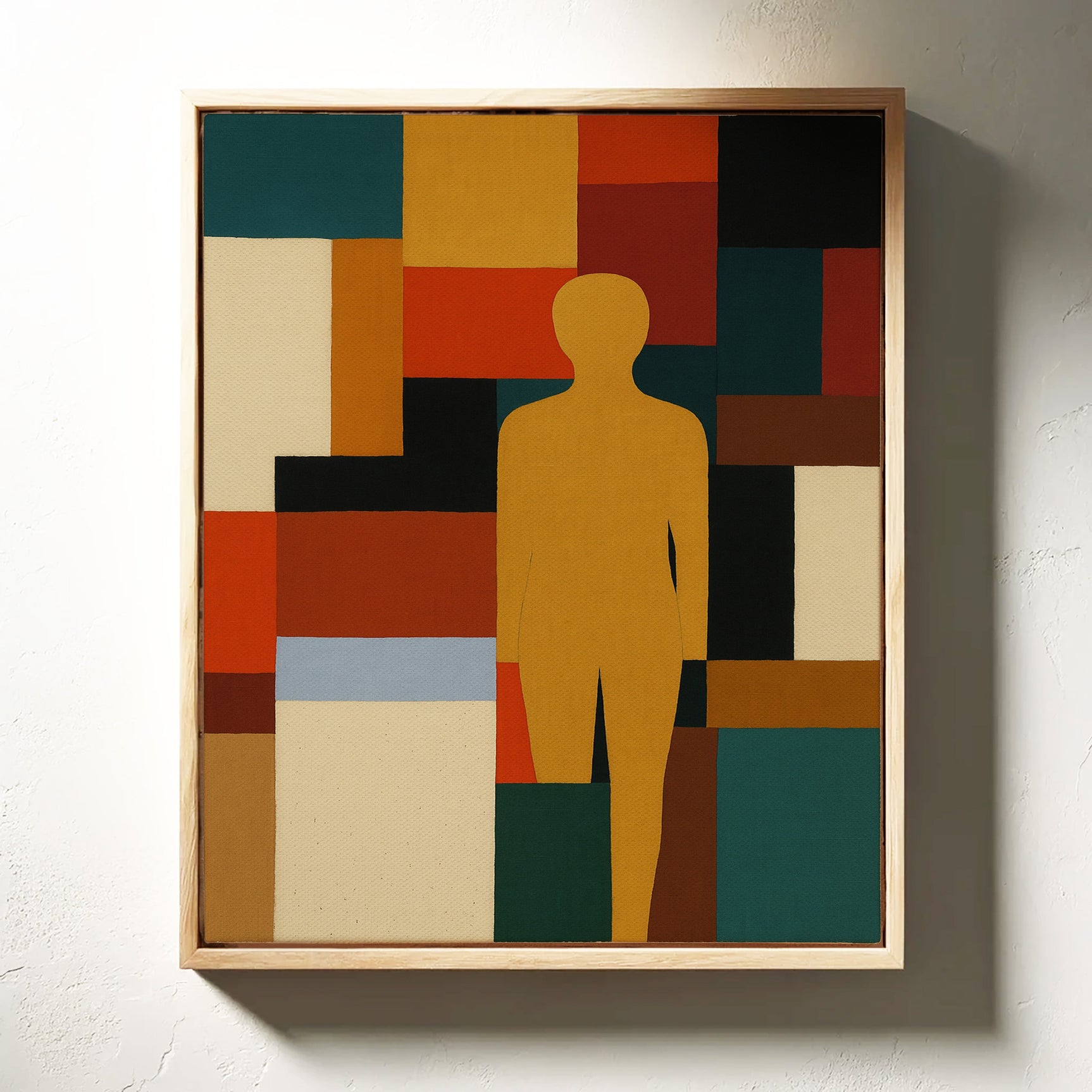 Geometric Harmony - Abstract Human Silhouette Art