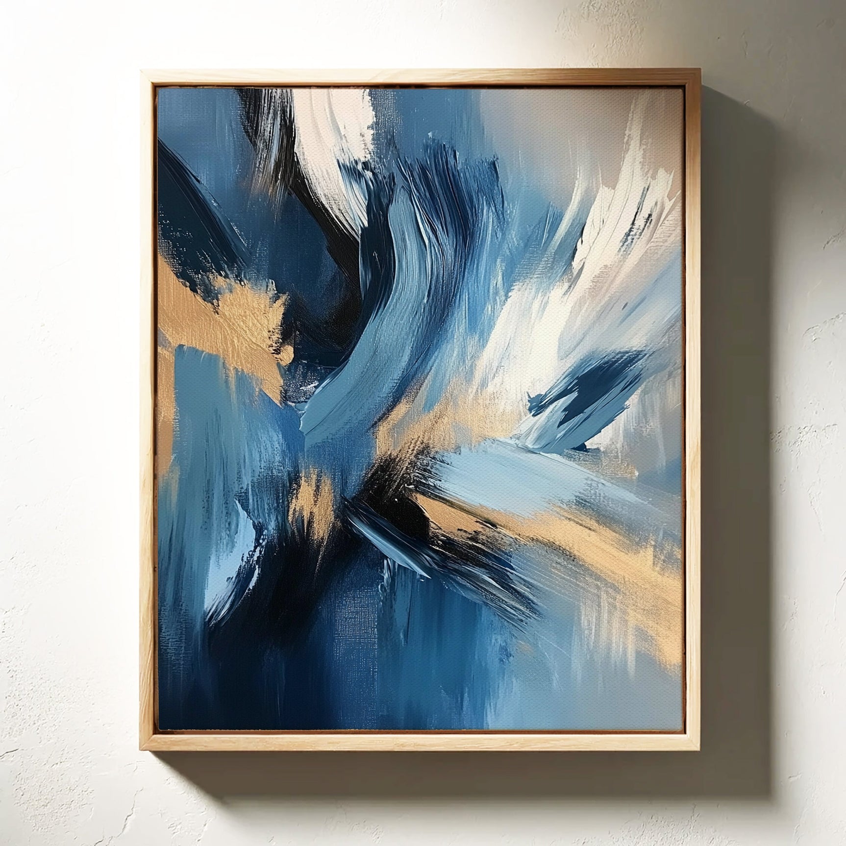Blue Serenity - Abstract Ocean-Inspired Canvas Art