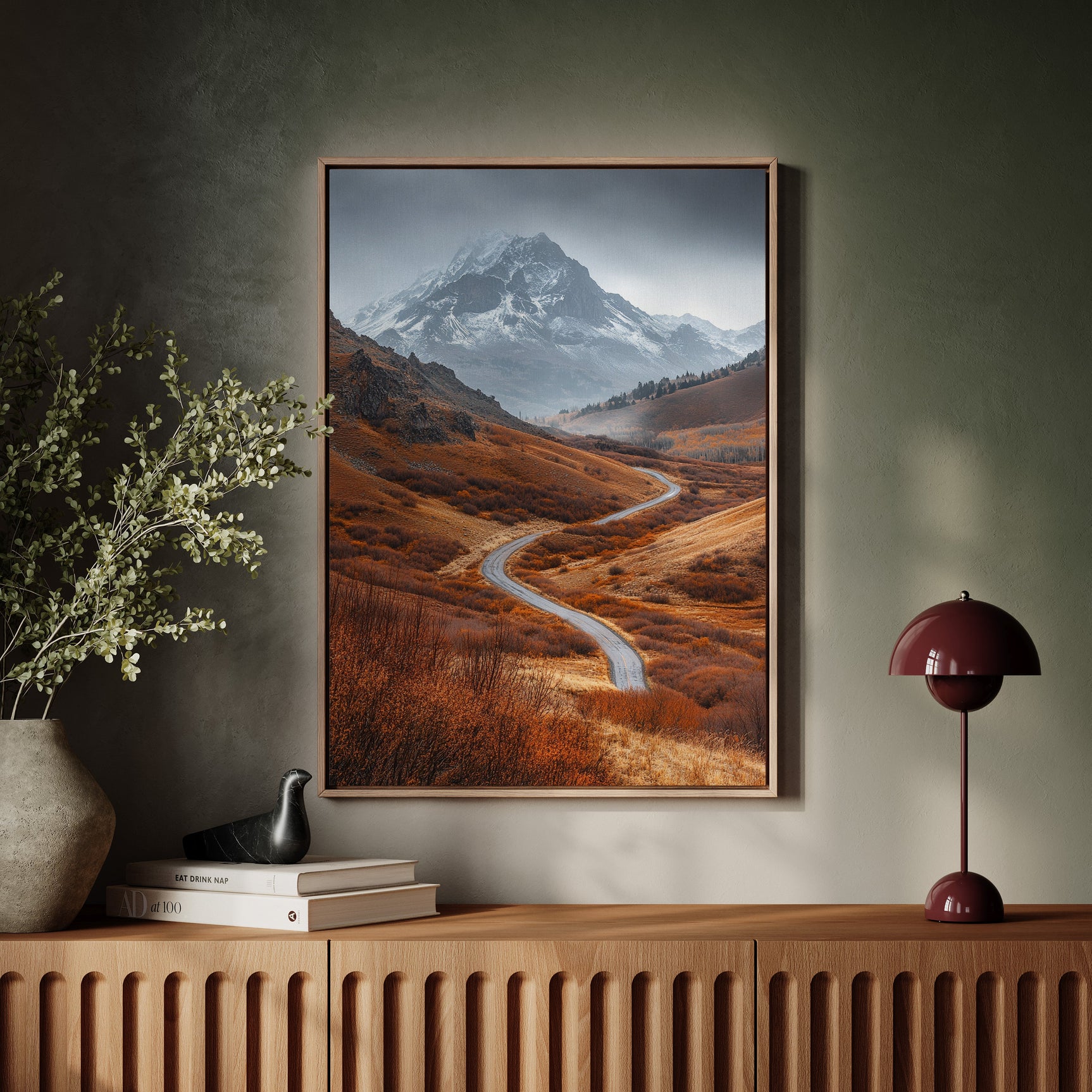Majestic Mountain Autumn Road