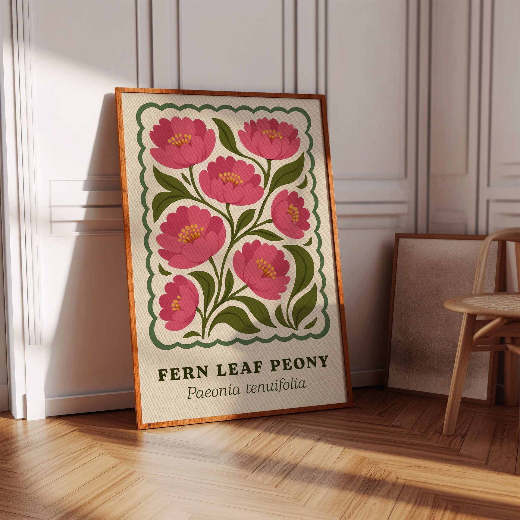 Blossoming Fern - Peony Art Print