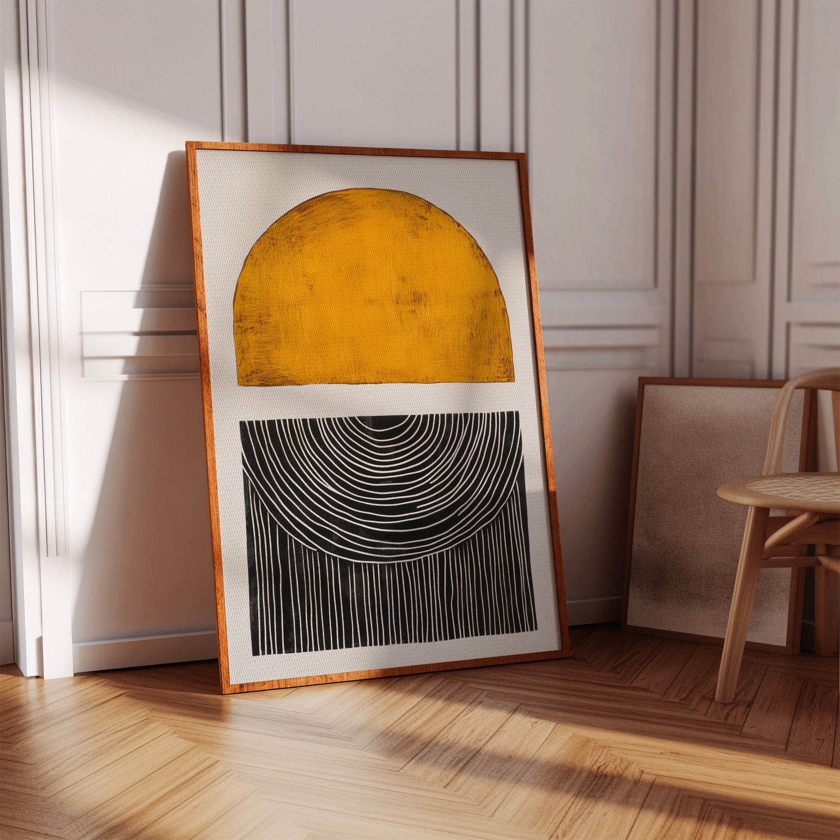 Sunset Log - Minimalist Geometric Art
