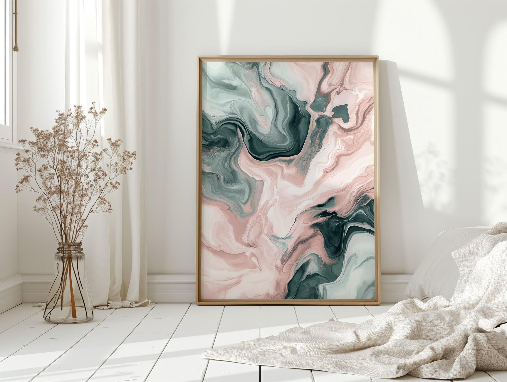 Mystic Waves - Abstract Marble Canvas Art