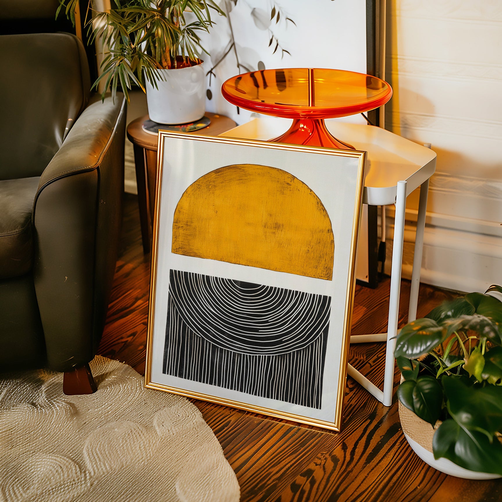 Sunset Log - Minimalist Geometric Art