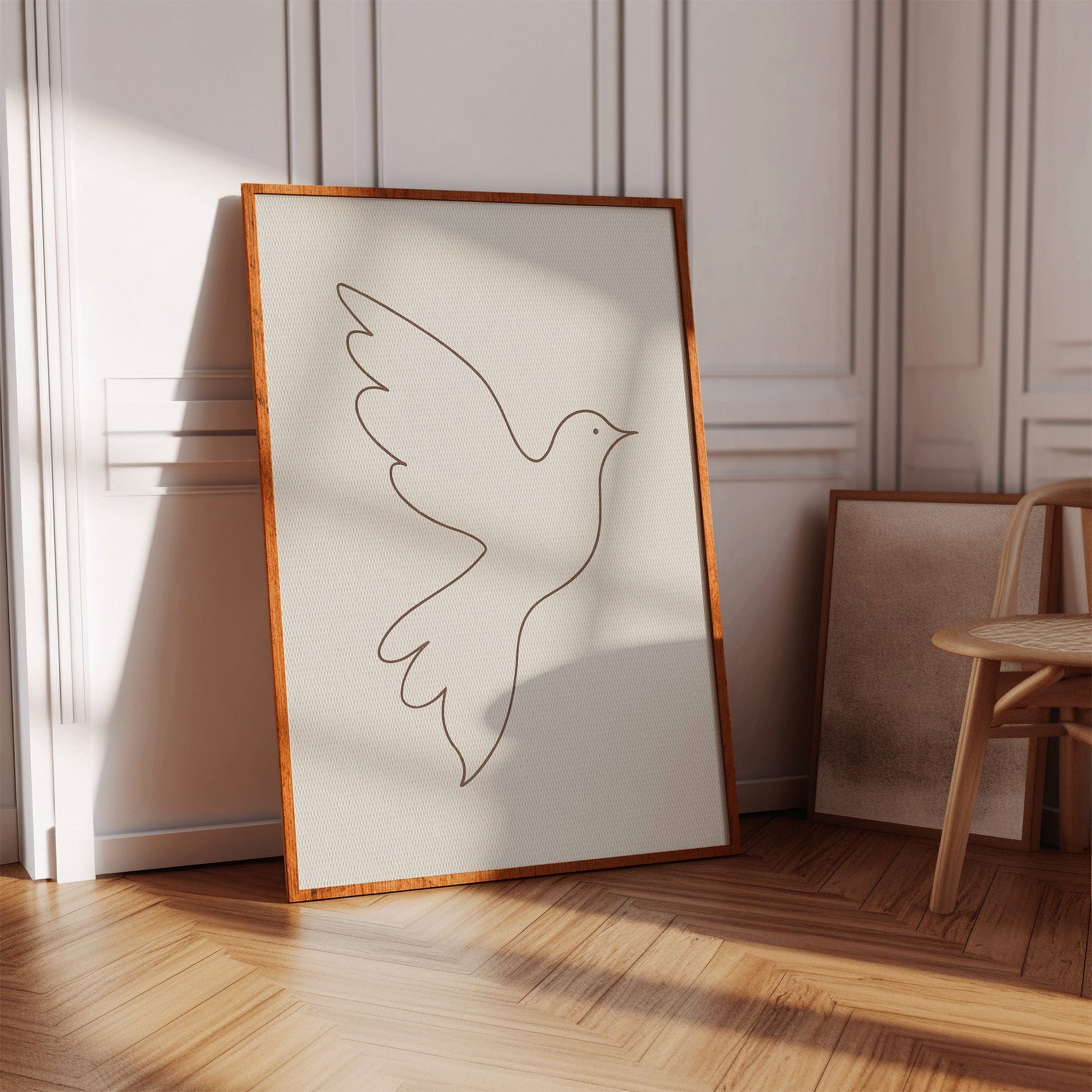 Minimalist Dove Line Art Print